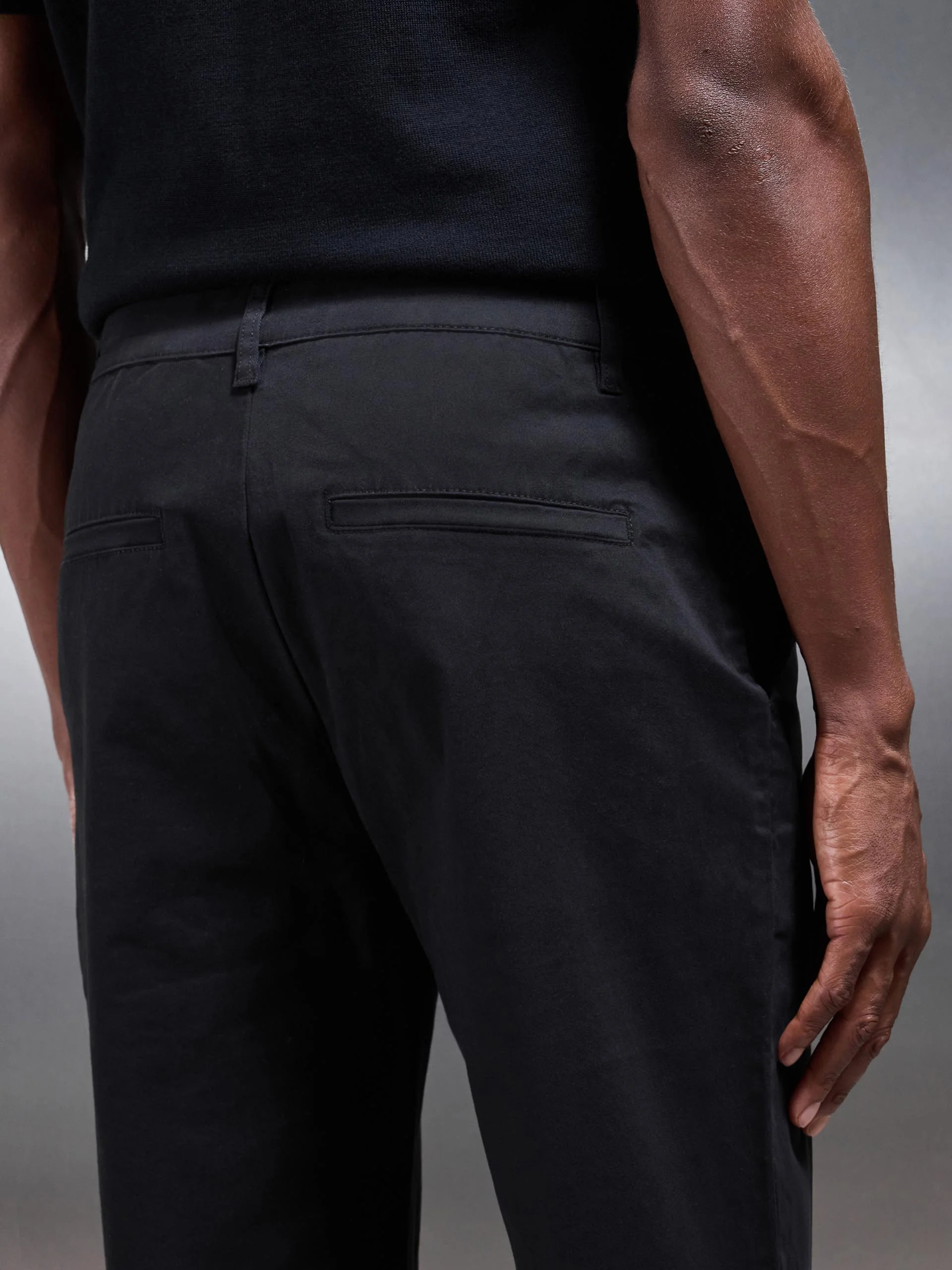 Regular Fit Chino Trouser in Black - Image 6