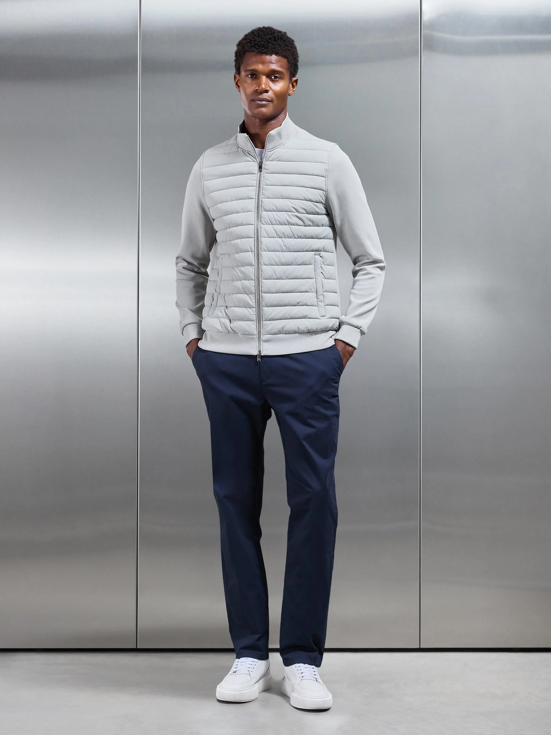 Regular Fit Chino Trouser in Navy - Image 2
