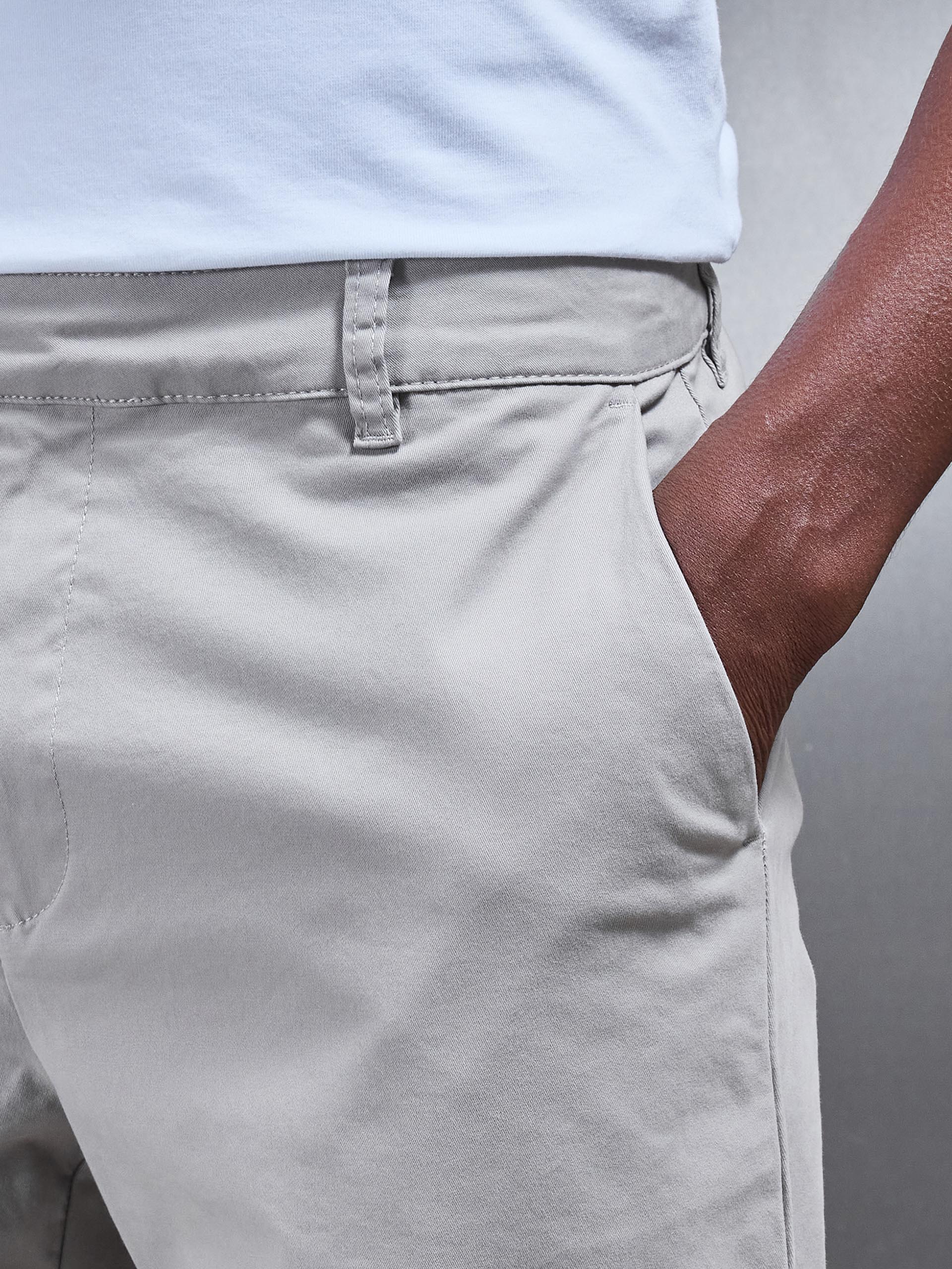 Regular Fit Chino Trouser in Stone - Image 5