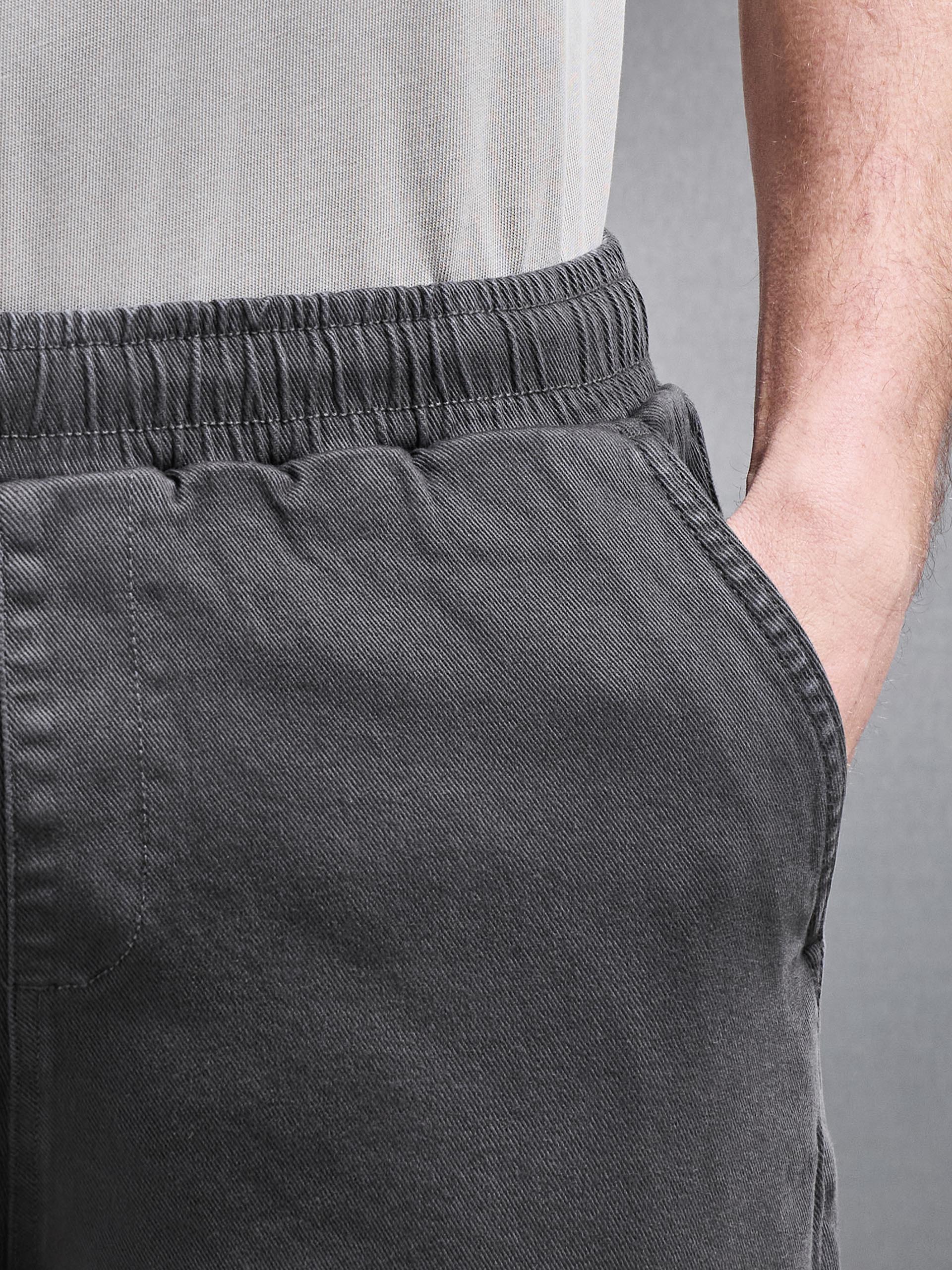 Relaxed Cotton Twill Trouser in Grey - Image 5