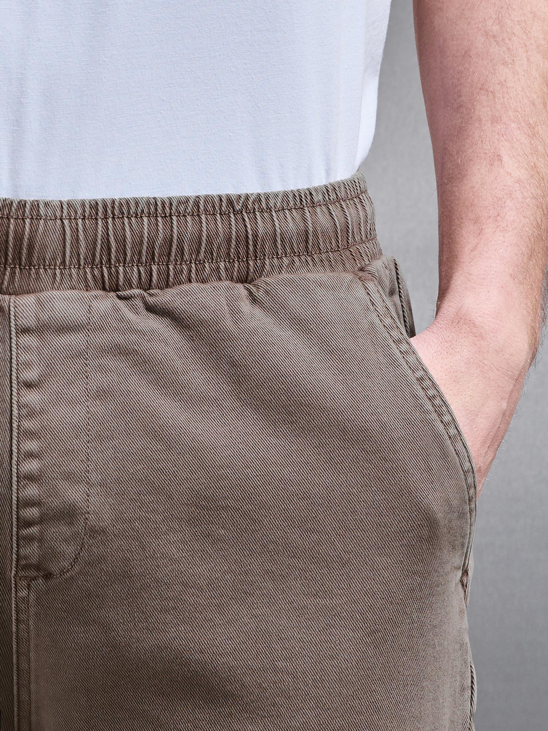Relaxed Cotton Twill Trouser in Taupe - Image 5