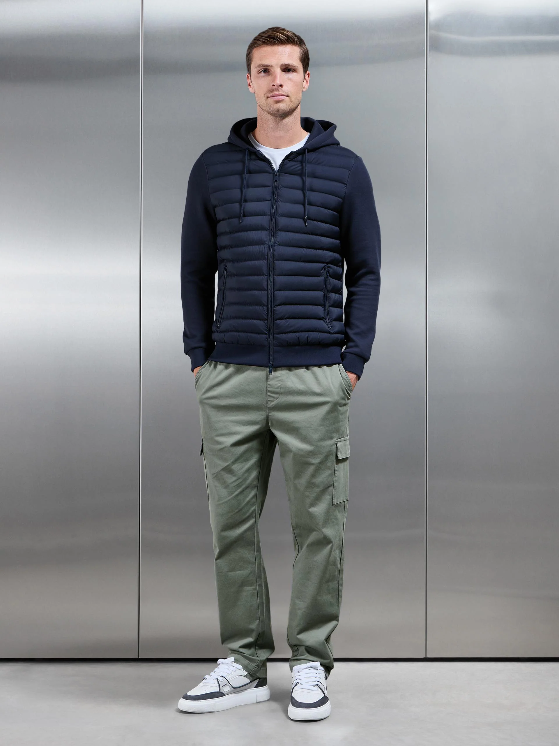 Relaxed Fit Cotton Cargo Pant in Olive - Image 3
