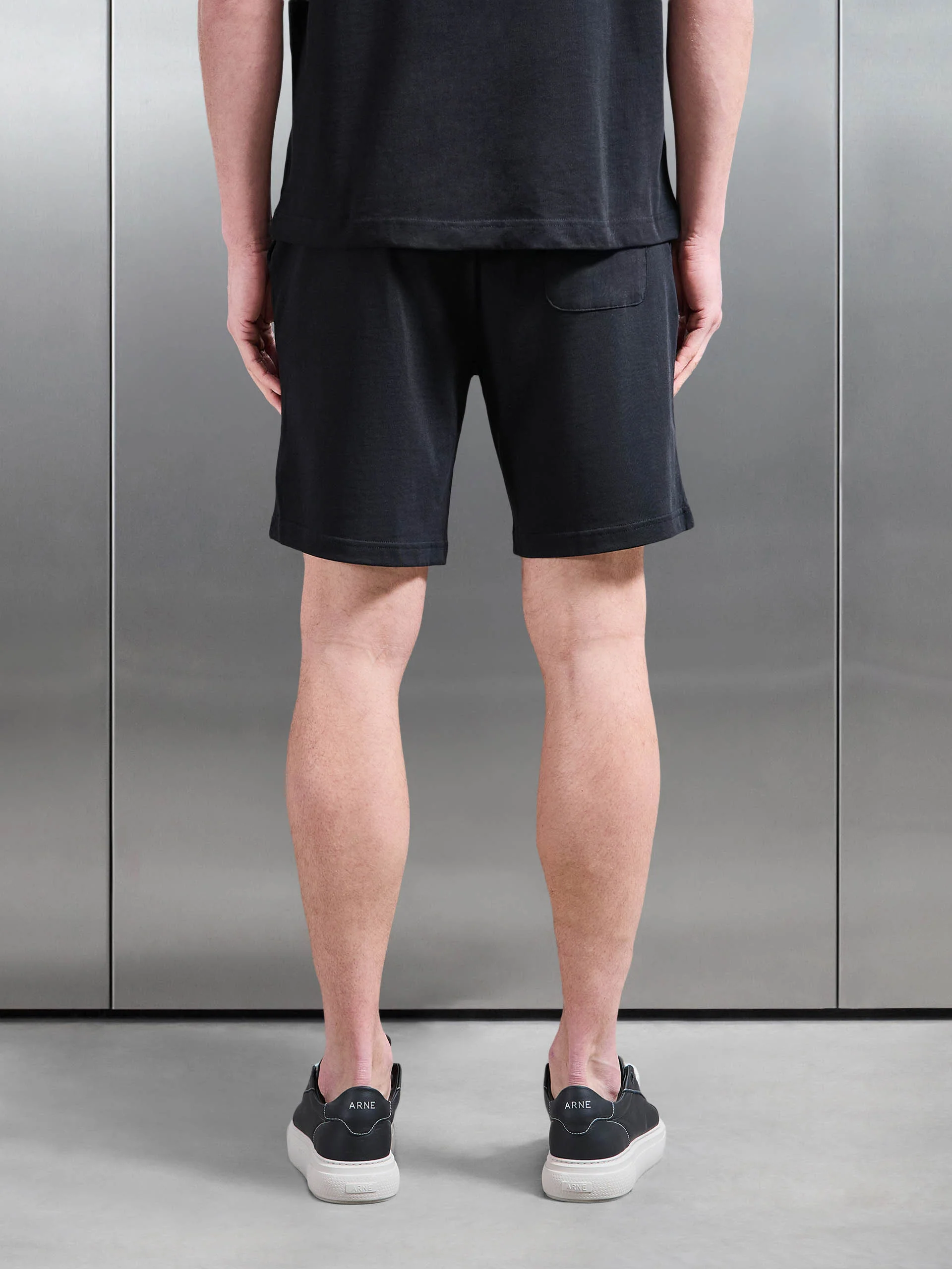 Relaxed Fit Cotton Short in Black - Image 3