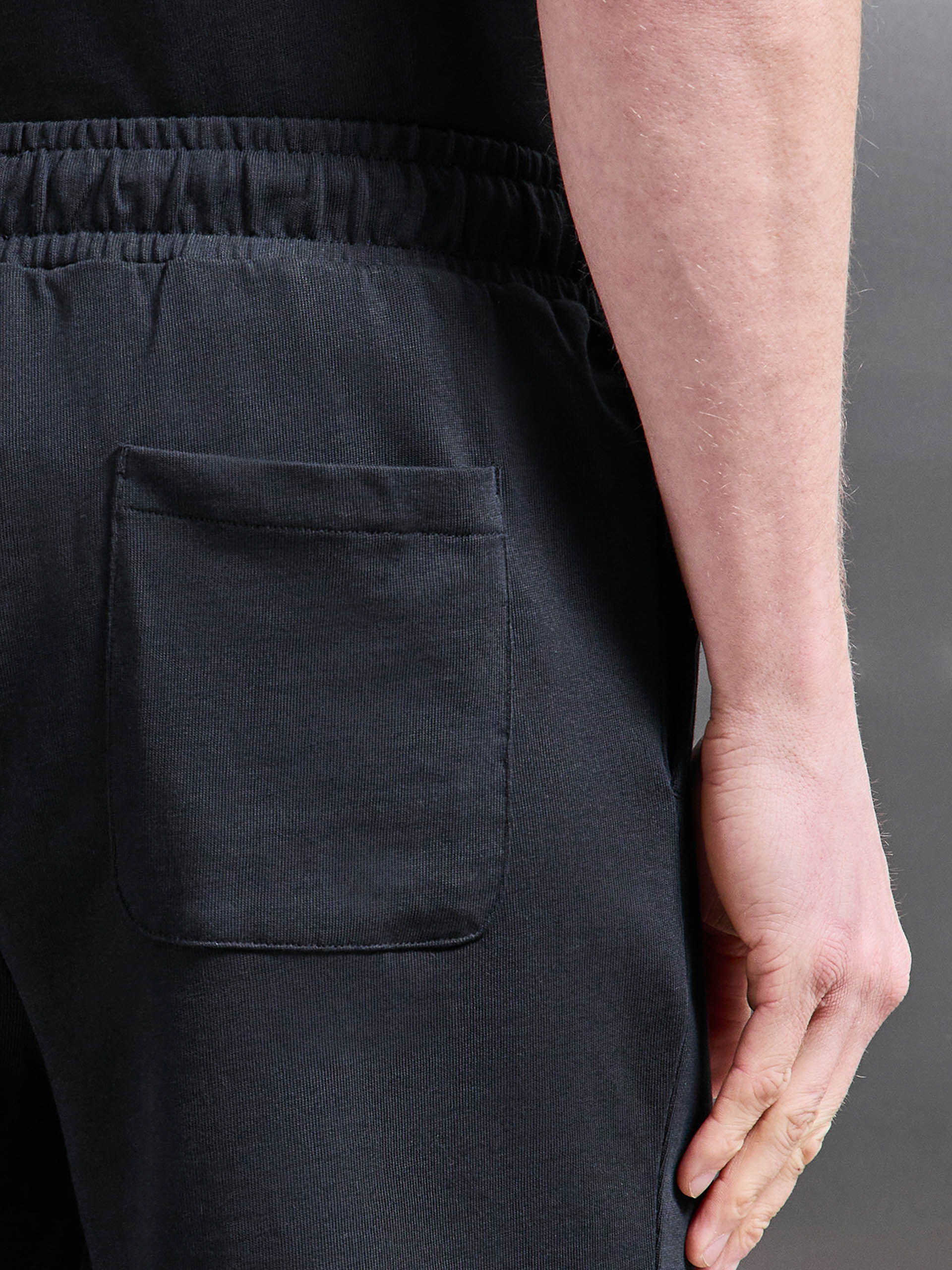 Relaxed Fit Cotton Short in Black - Image 5
