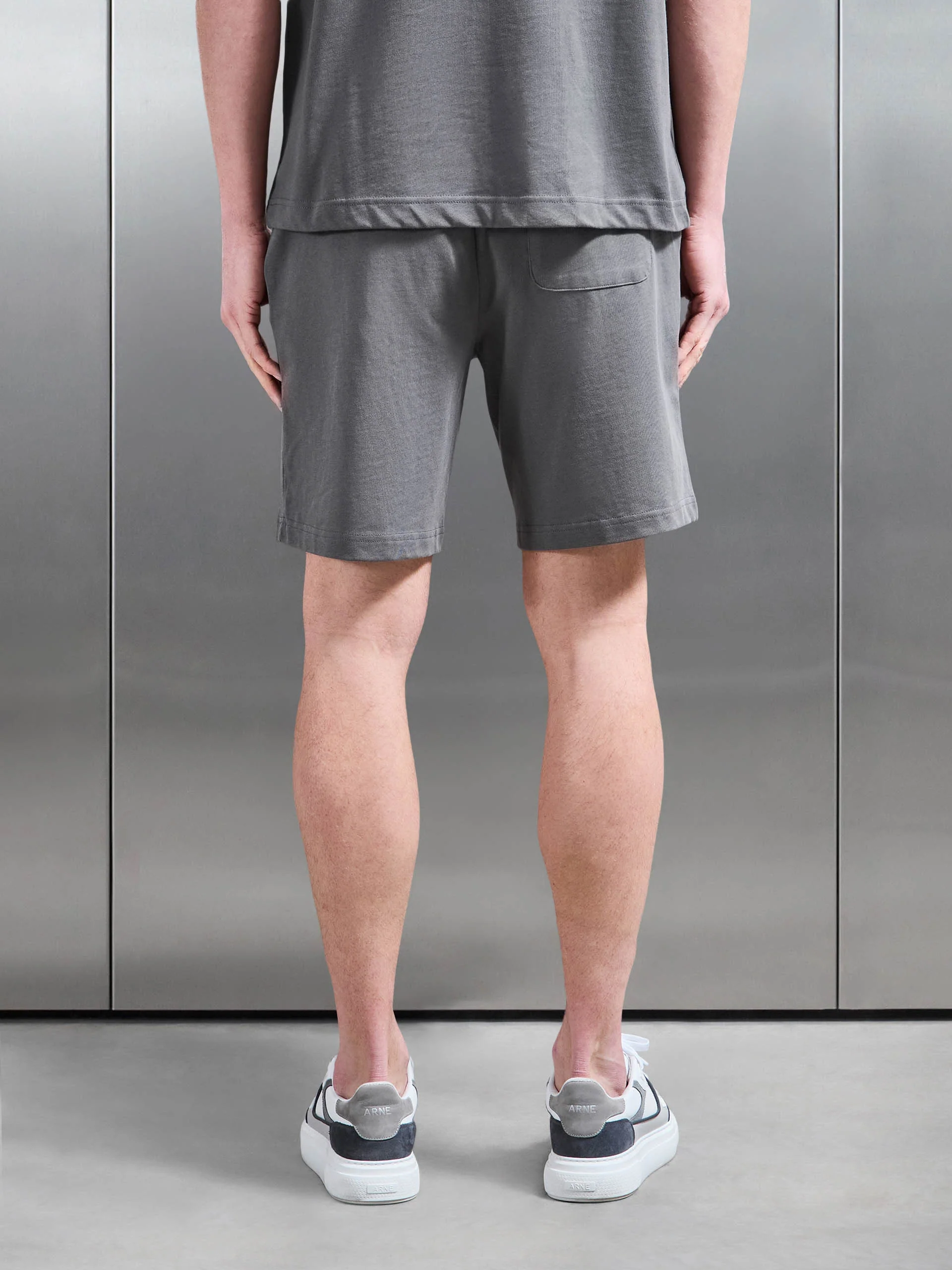 Relaxed Fit Cotton Short in Grey - Image 3