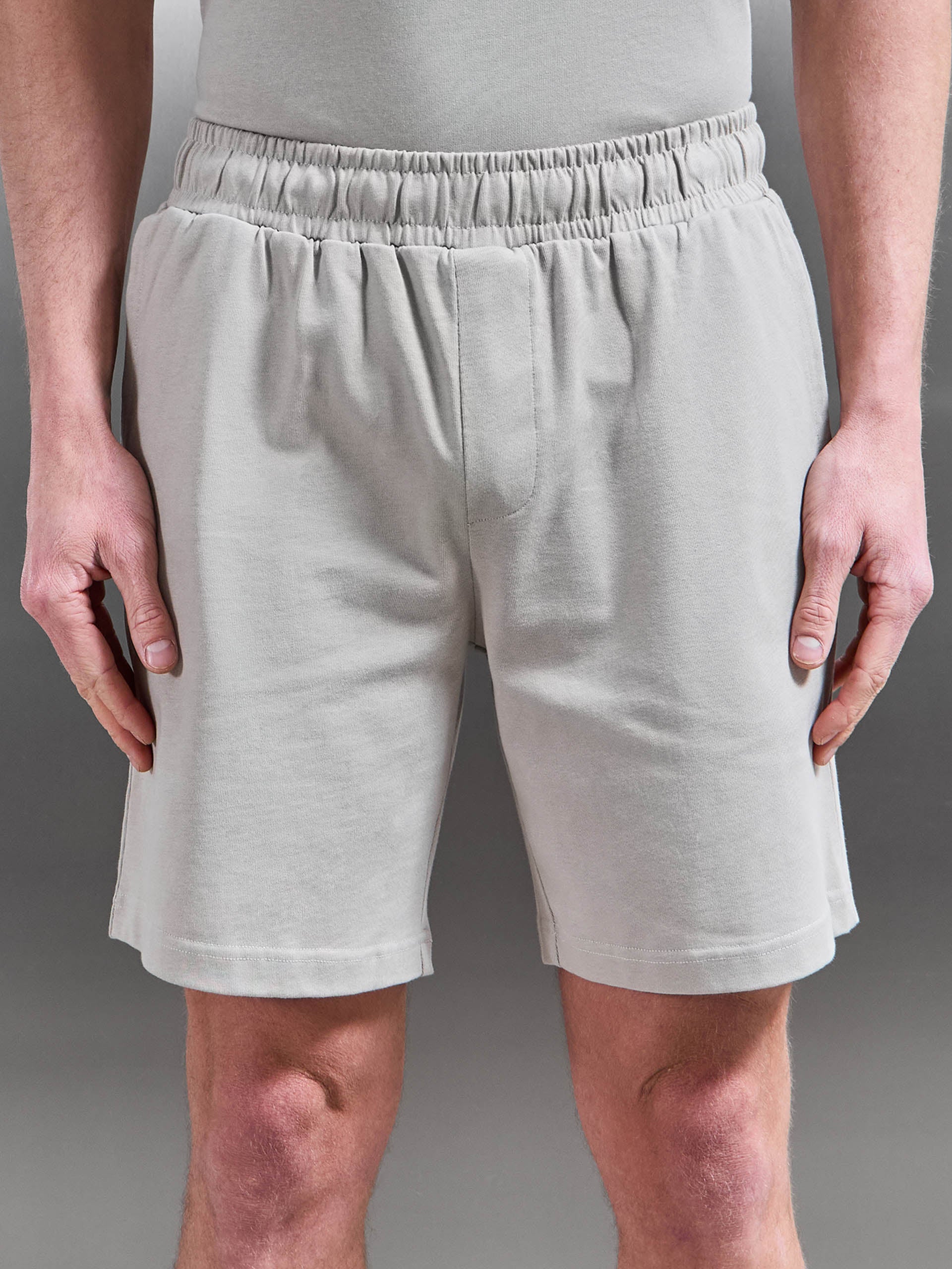 Relaxed Fit Cotton Short in Stone - Image 4