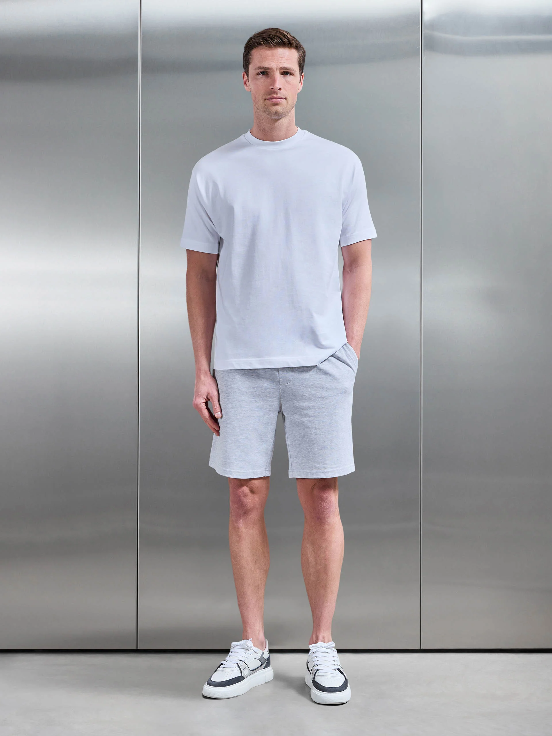 Relaxed Fit Cotton T-Shirt in White - Image 2