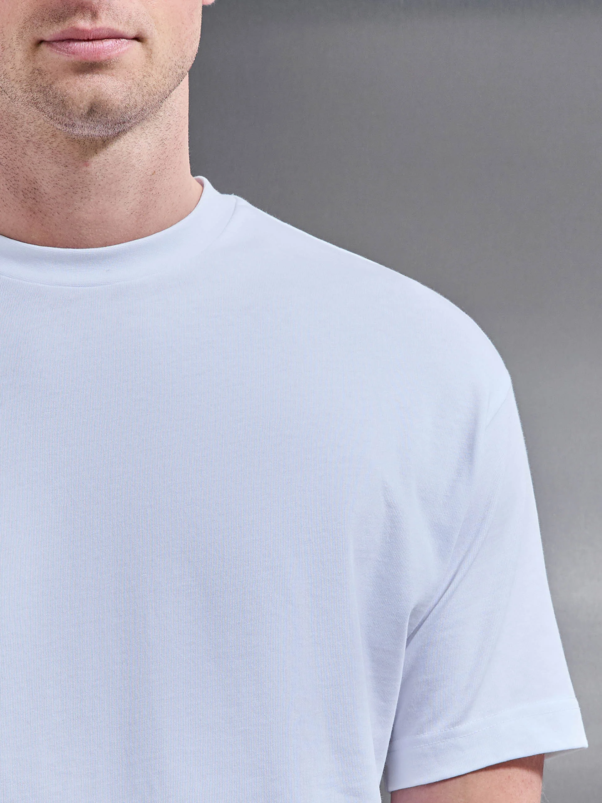 Relaxed Fit Cotton T-Shirt in White - Image 4