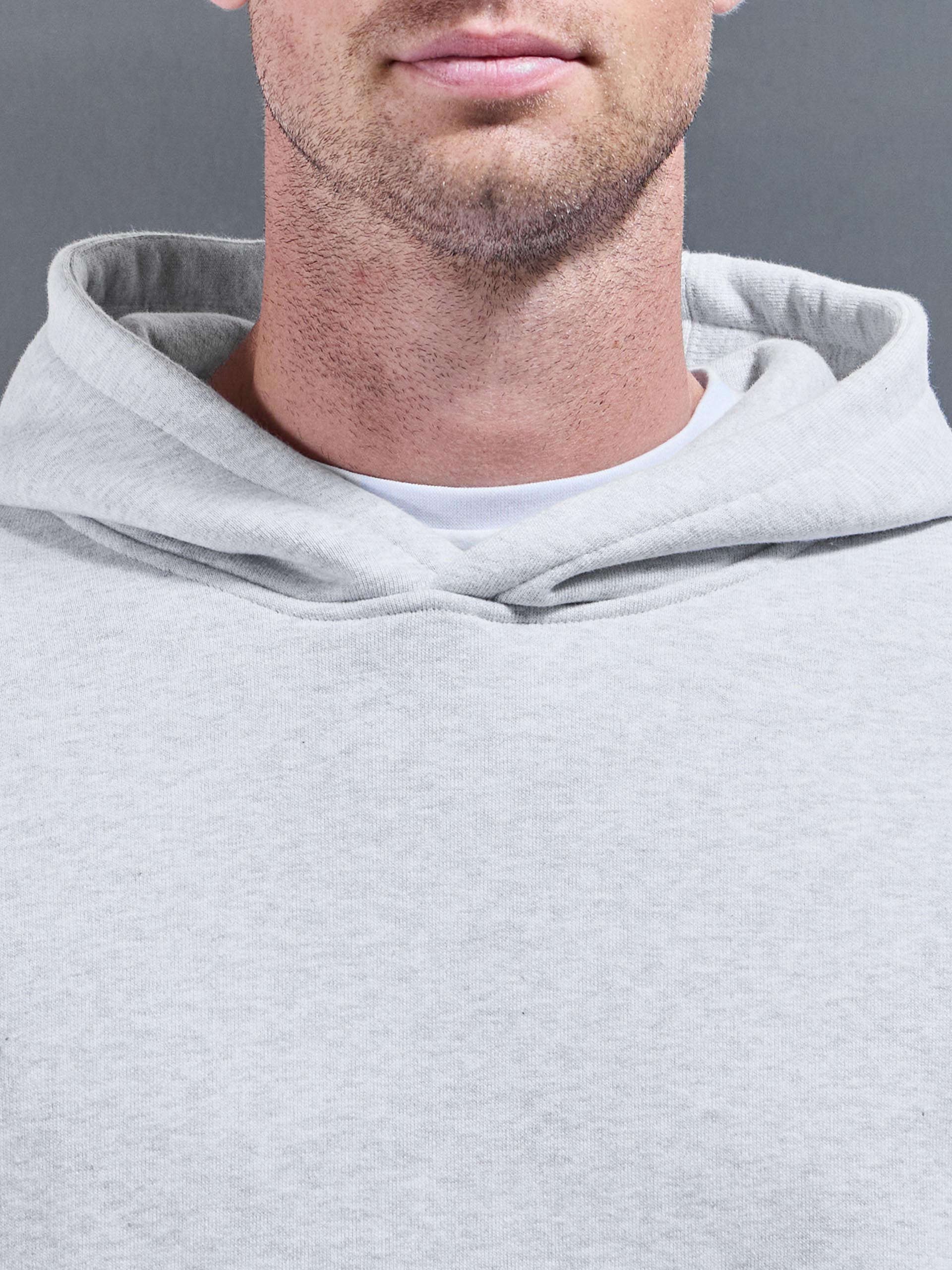 Relaxed Fit Hoodie in Marl Grey - Image 5