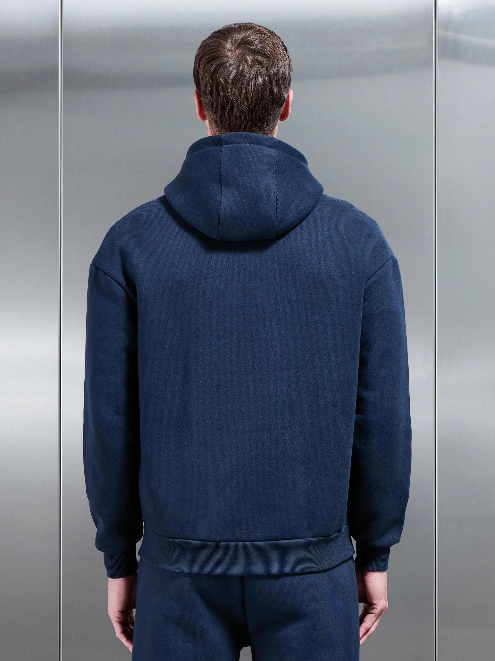 Relaxed Fit Hoodie in Navy - Image 4