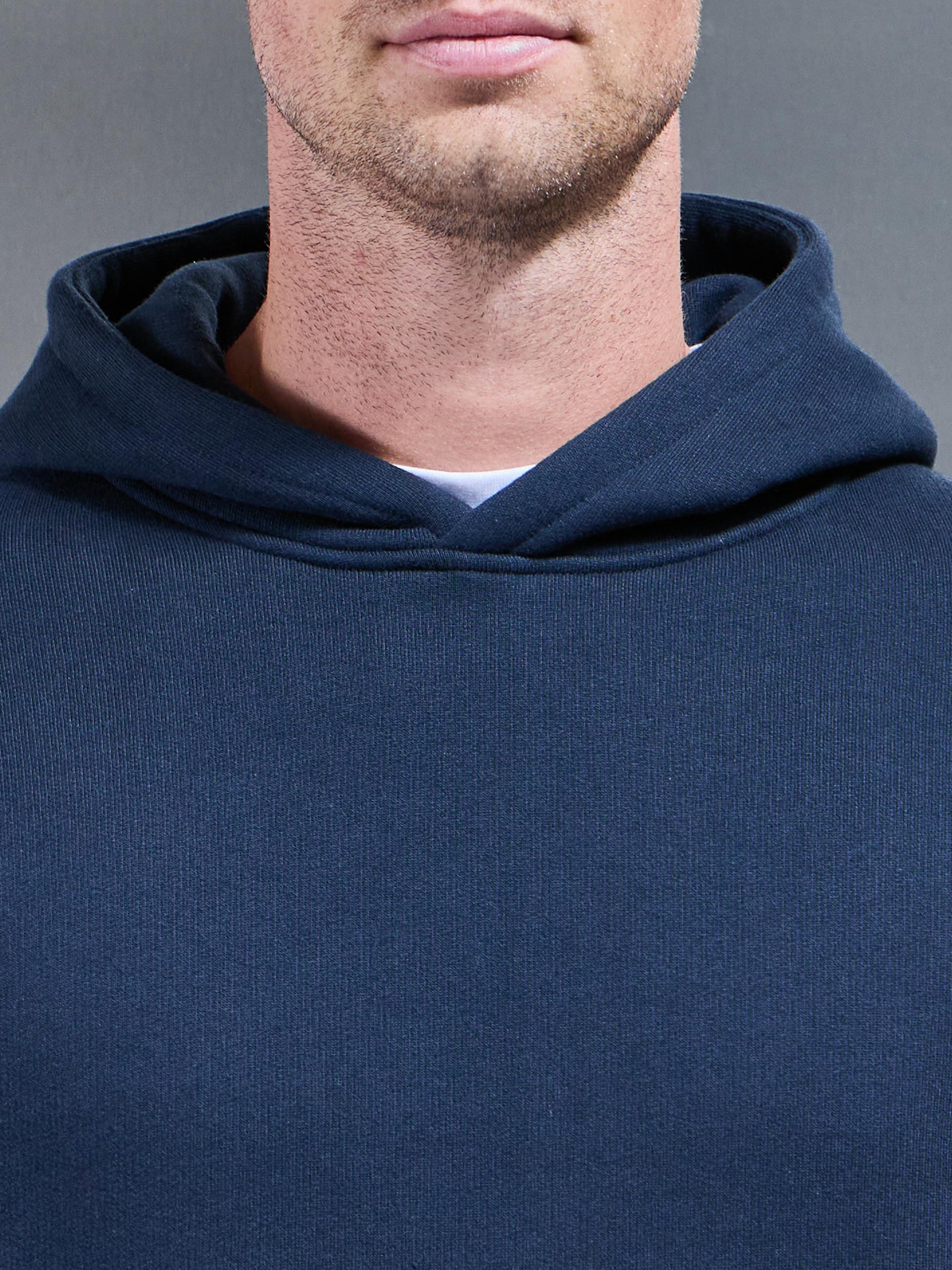 Relaxed Fit Hoodie in Navy - Image 5