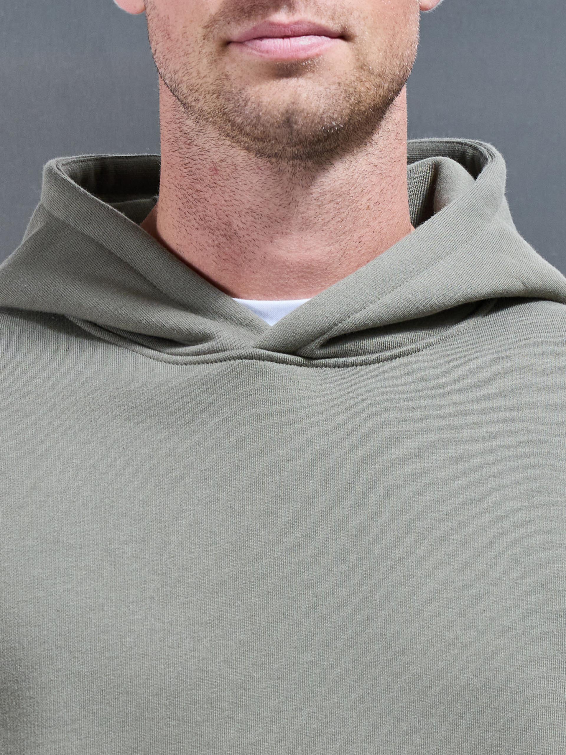 Relaxed Fit Hoodie in Olive - Image 4