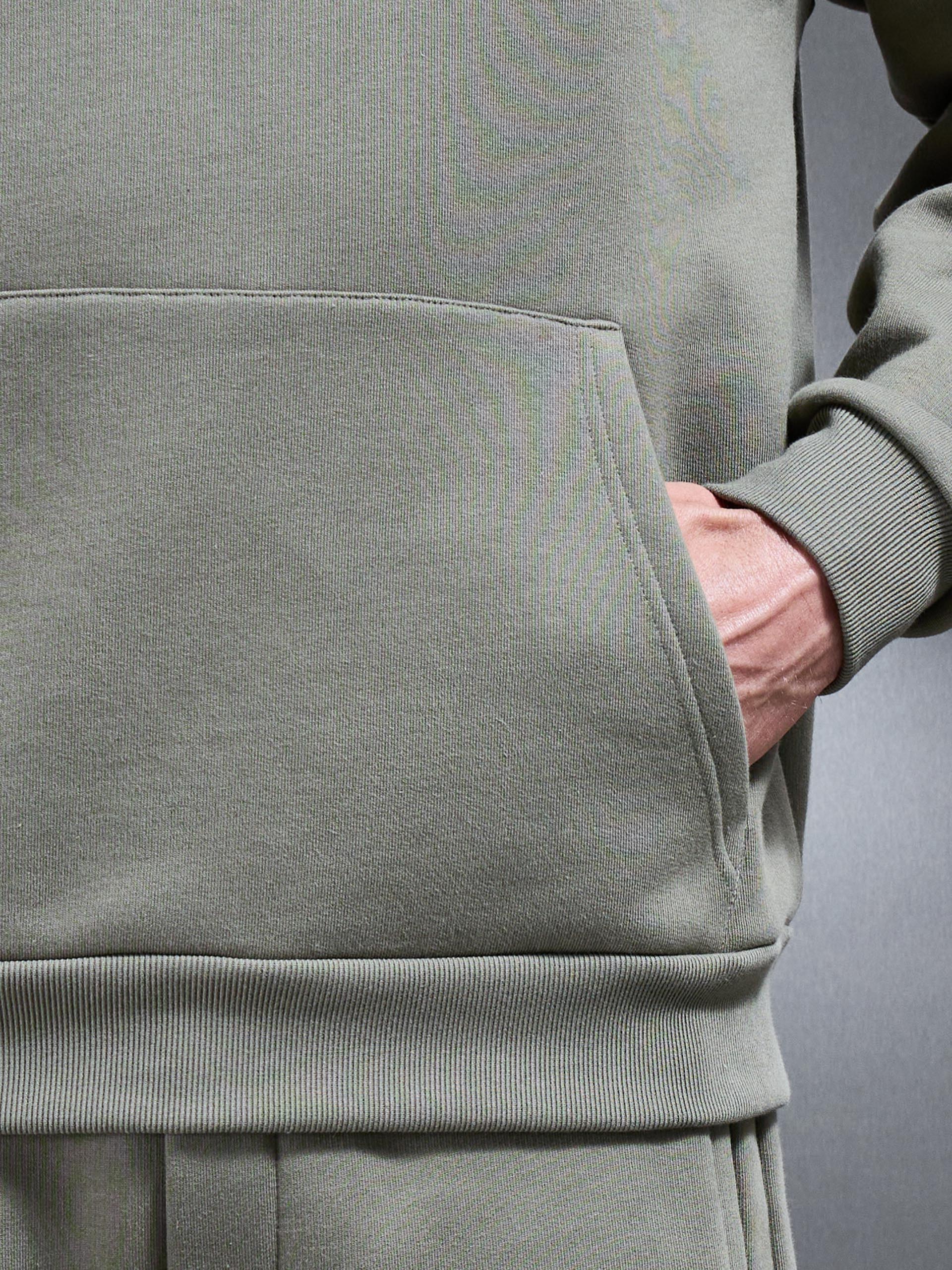 Relaxed Fit Hoodie in Olive - Image 5