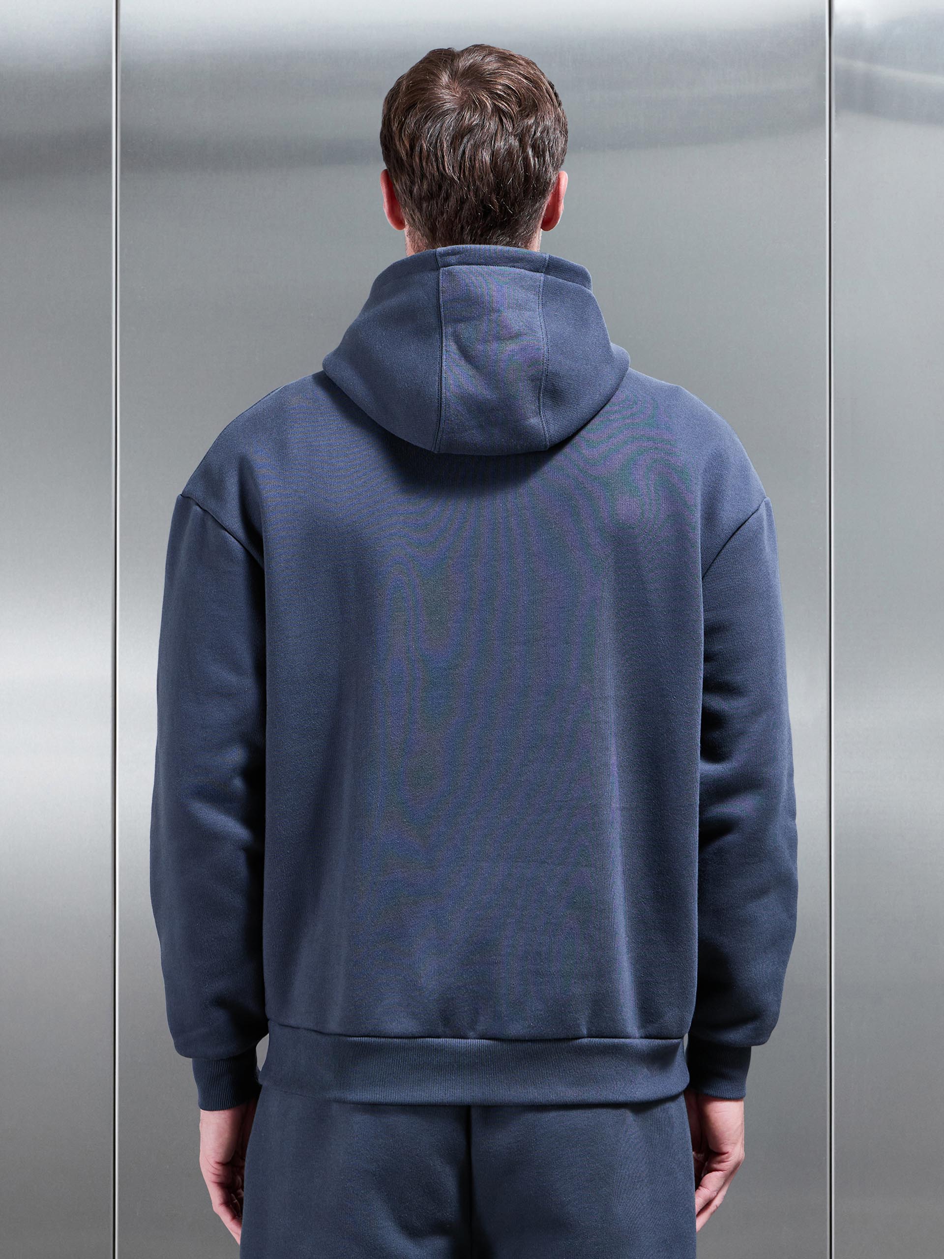 Relaxed Fit Hoodie in Slate Blue - Image 4