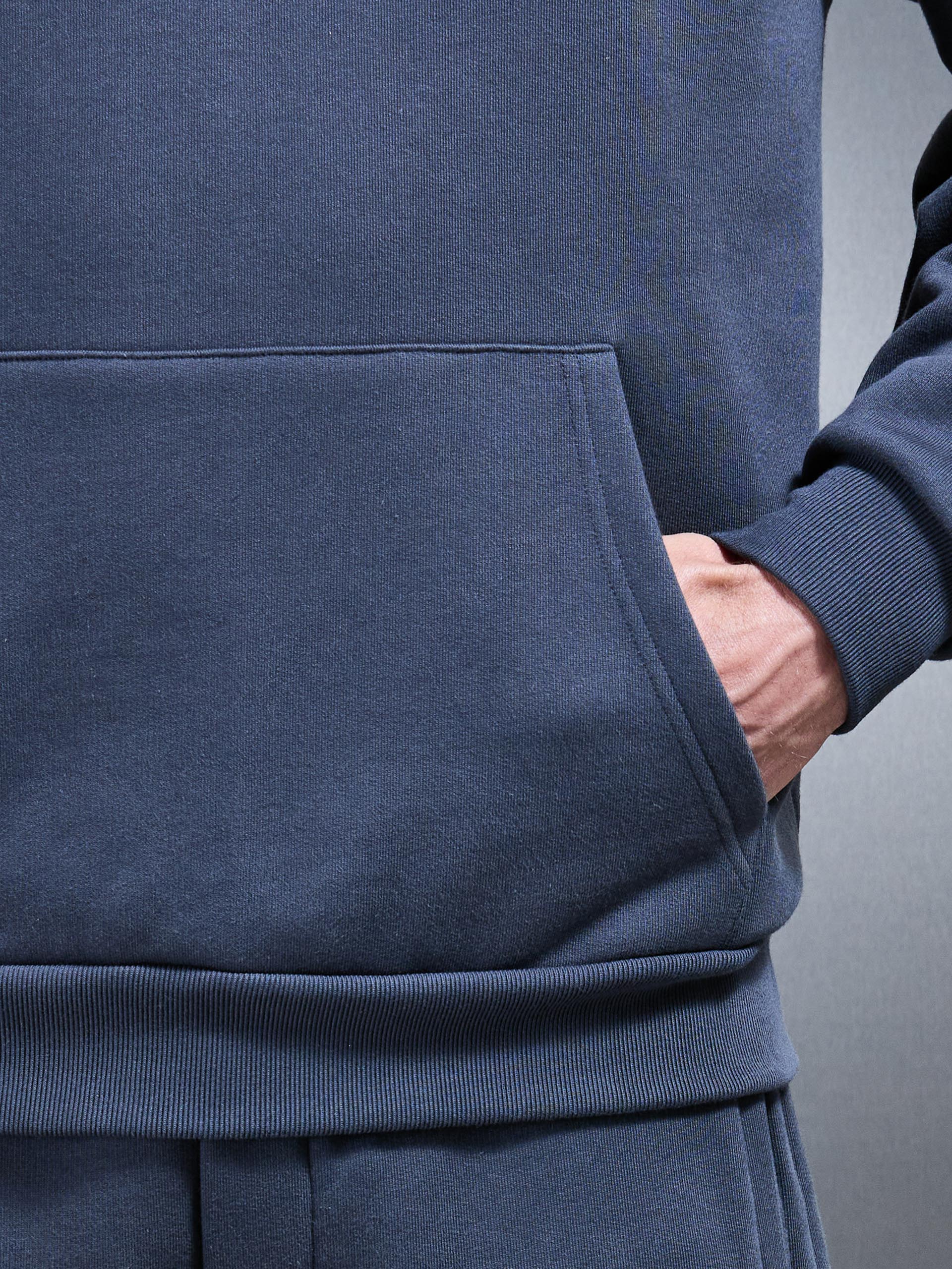 Relaxed Fit Hoodie in Slate Blue - Image 6