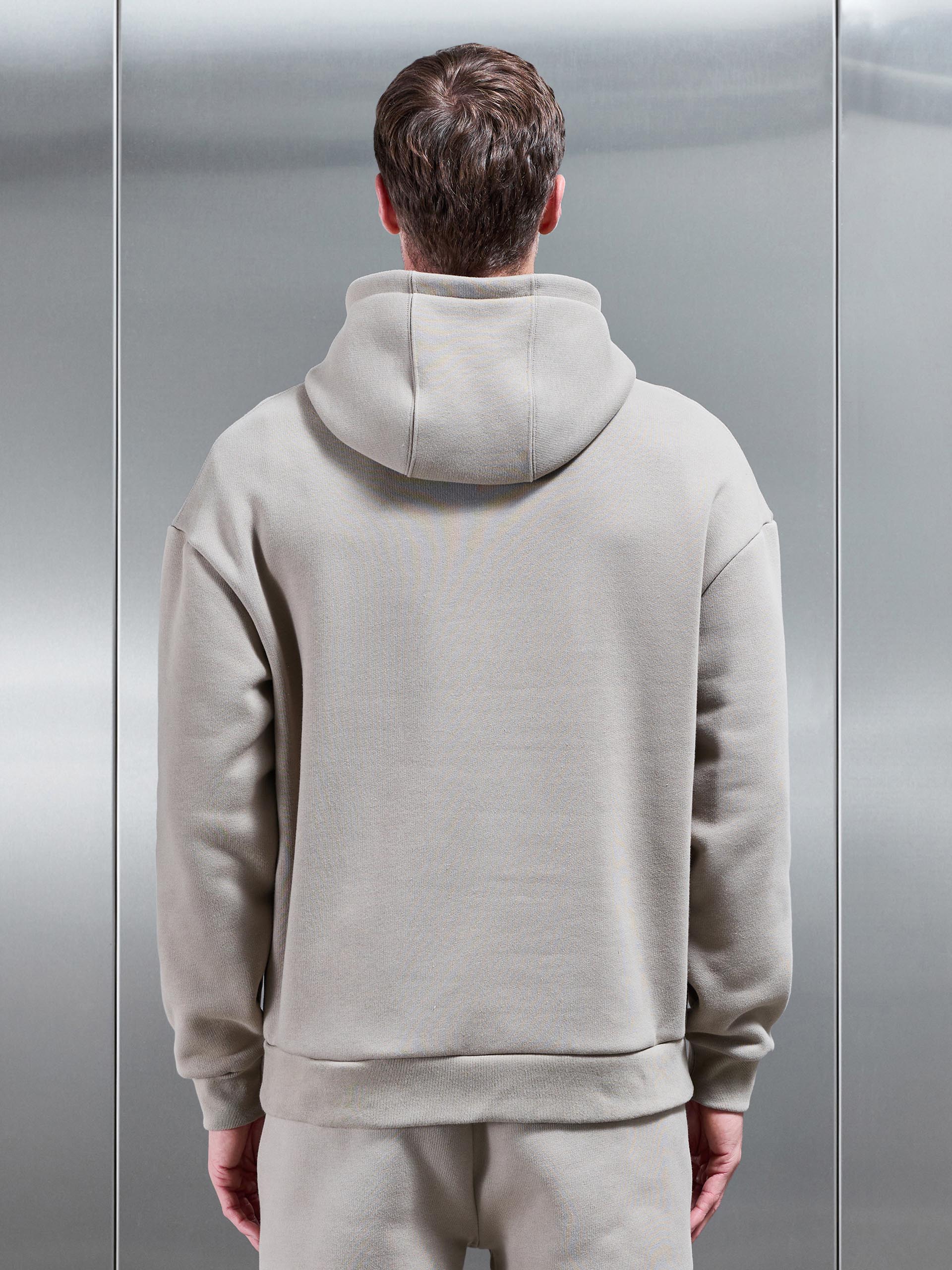Relaxed Fit Hoodie in Stone - Image 3