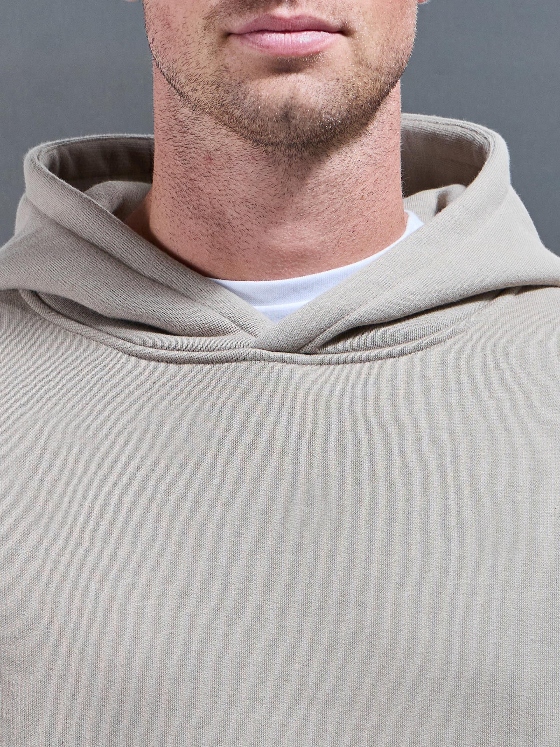 Relaxed Fit Hoodie in Stone - Image 4