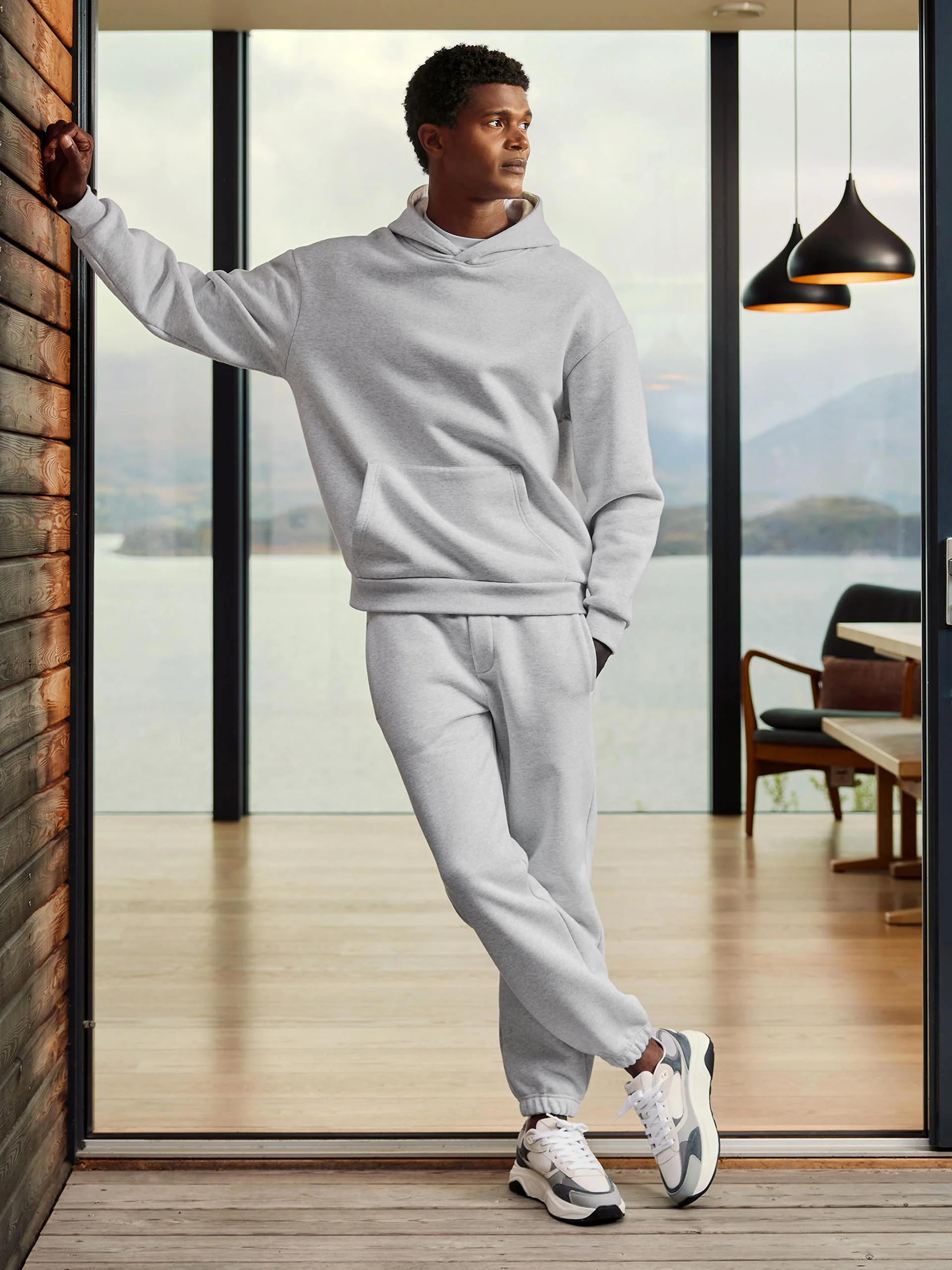 Relaxed Fit Jogger in Marl Grey - Image 2