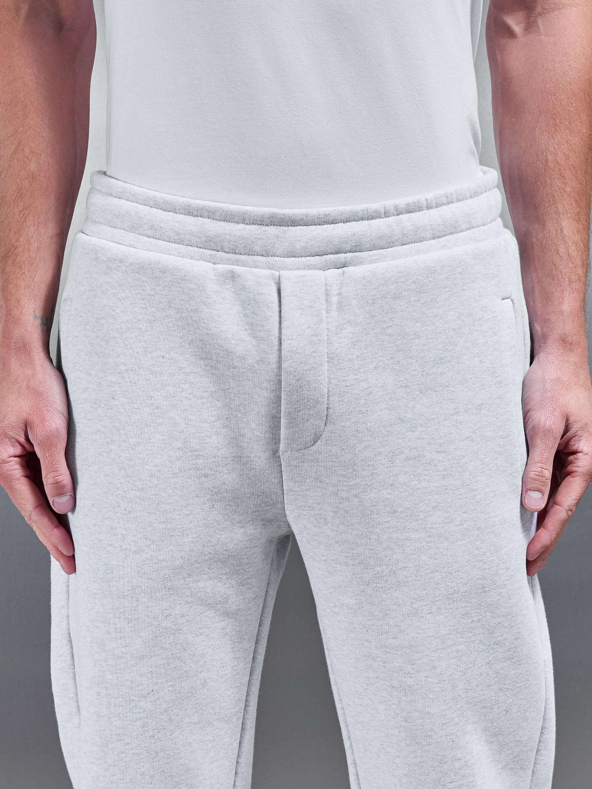 Relaxed Fit Jogger in Marl Grey - Image 5