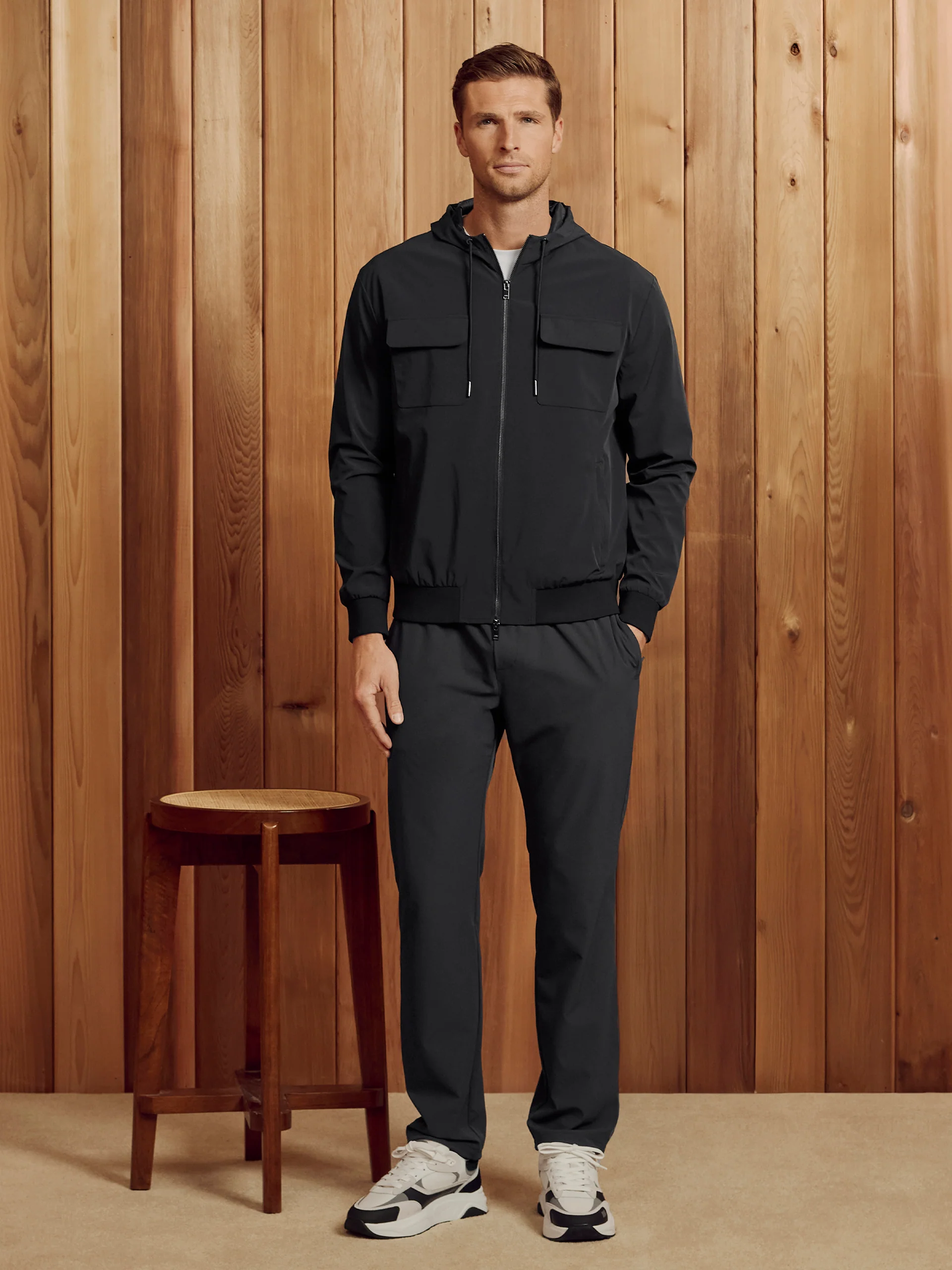 Relaxed Fit Nylon Trackpant in Grey - Image 2