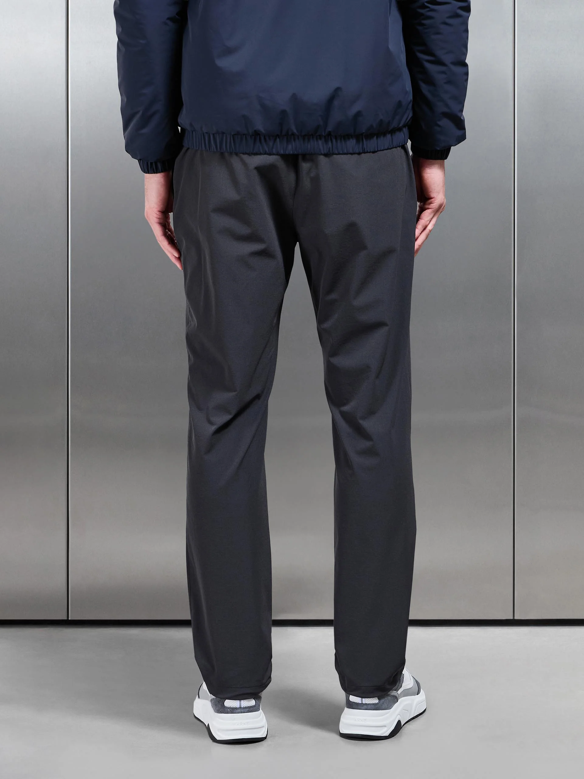 Relaxed Fit Nylon Trackpant in Grey - Image 4