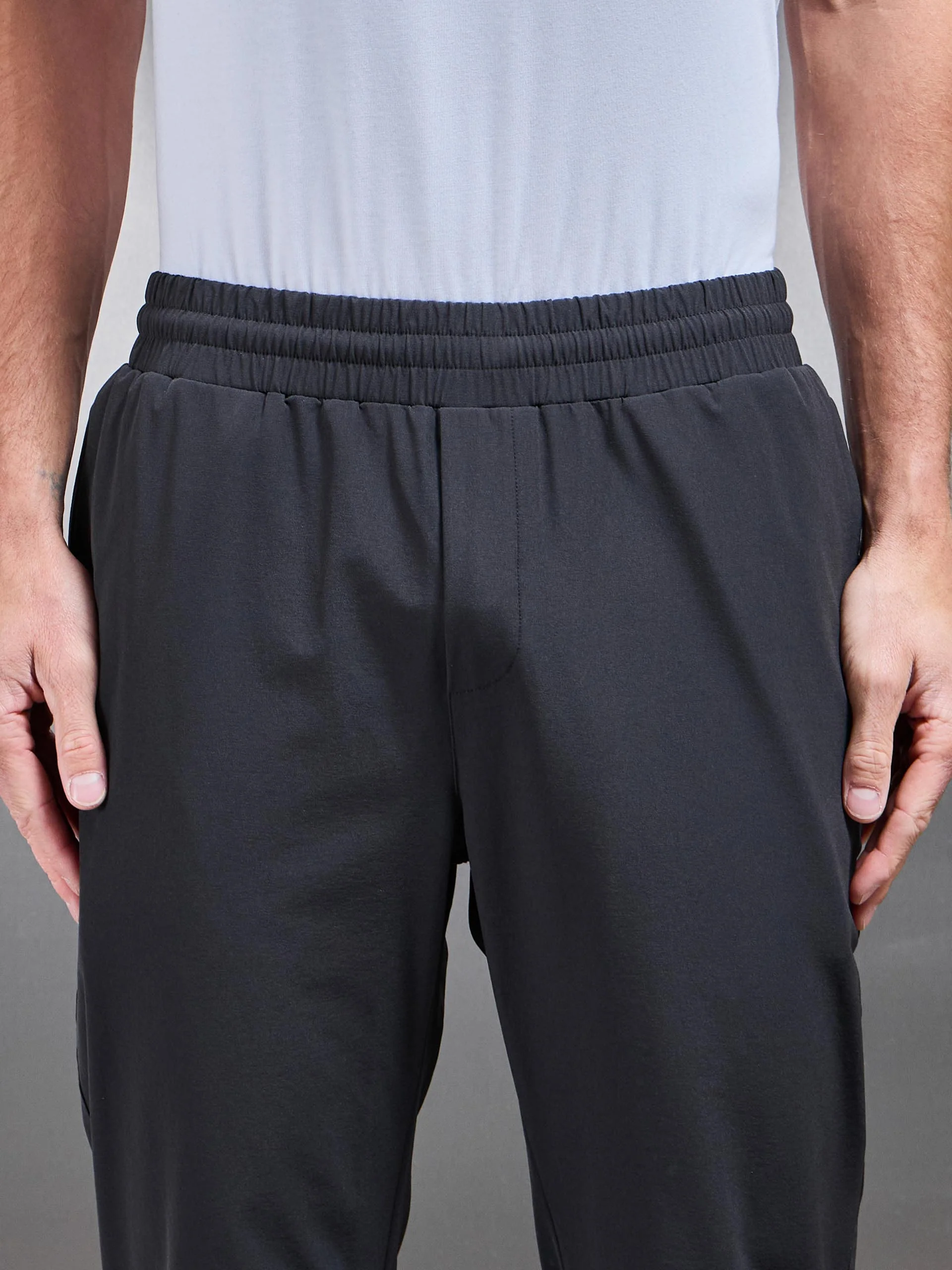 Relaxed Fit Nylon Trackpant in Grey - Image 5