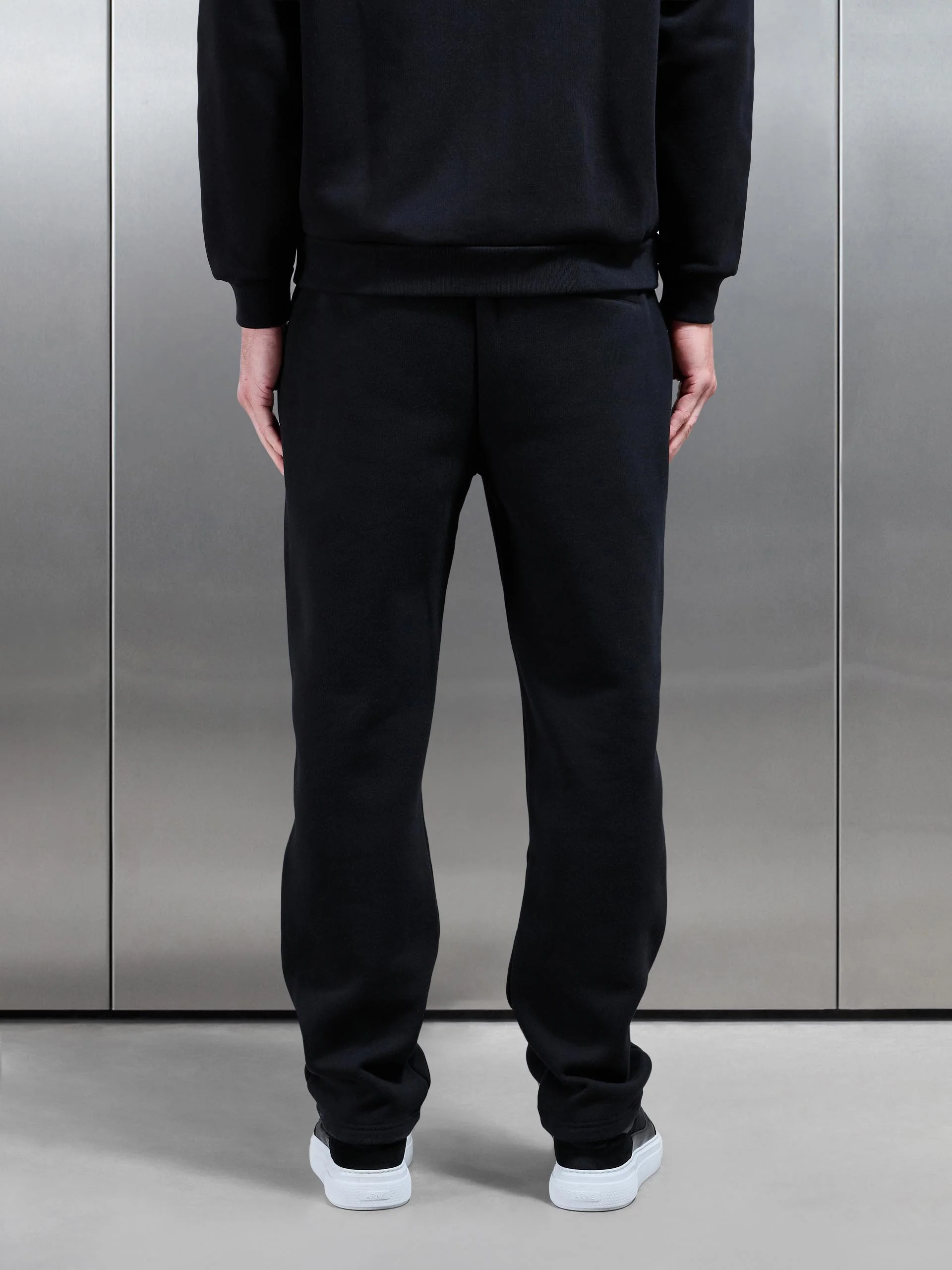 Relaxed Fit Straight Leg Jogger in Black - Image 3