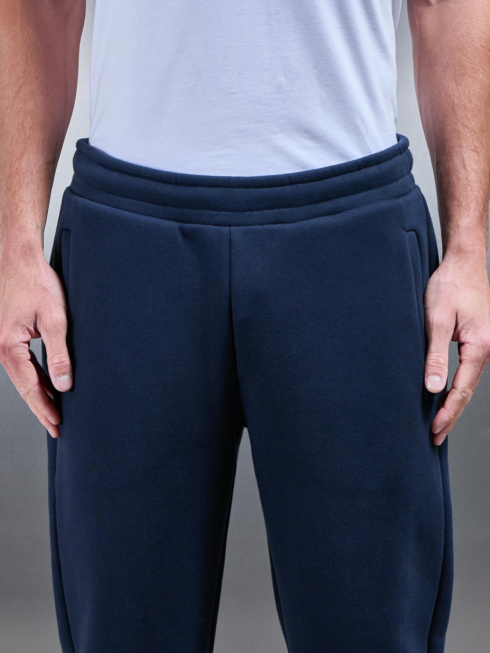 Relaxed Fit Straight Leg Jogger in Navy - Image 4