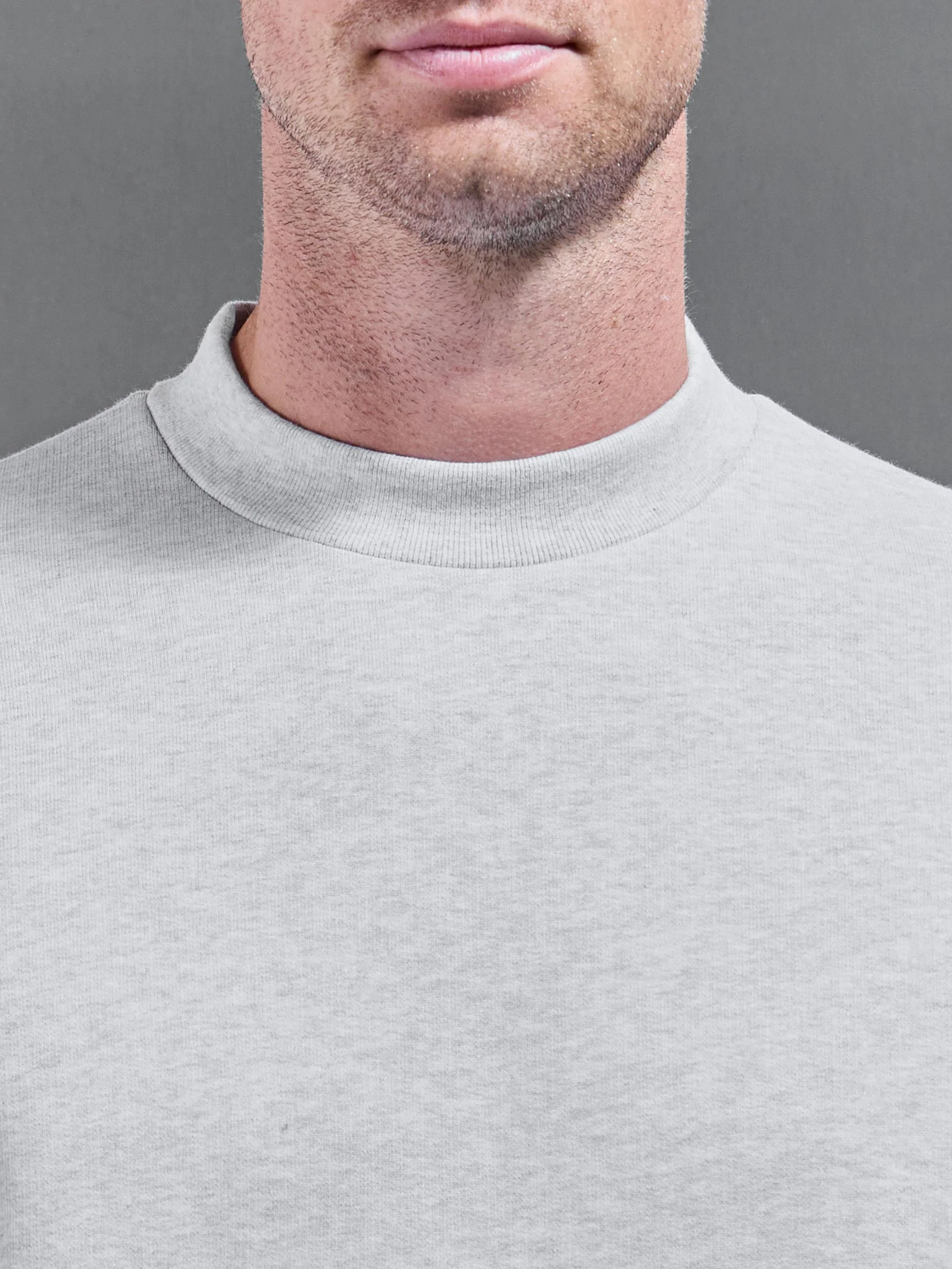 Relaxed Fit Sweatshirt in Marl Grey - Image 3