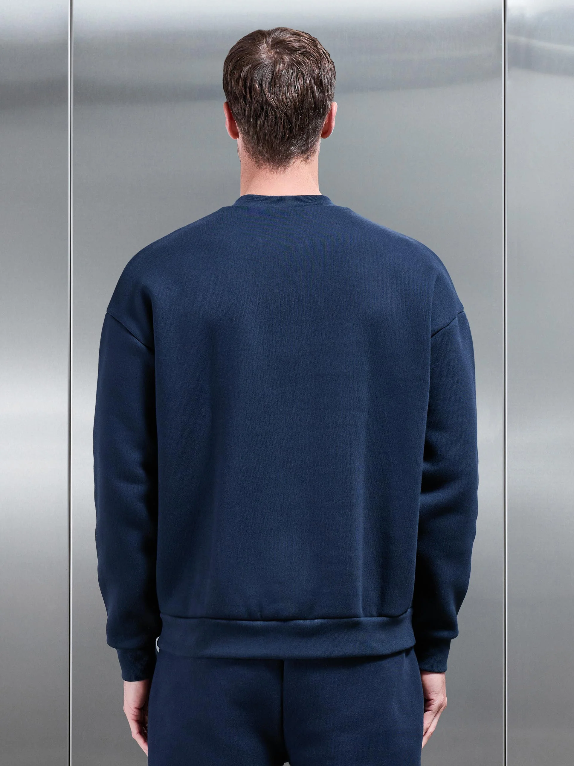 Relaxed Fit Sweatshirt in Navy - Image 3
