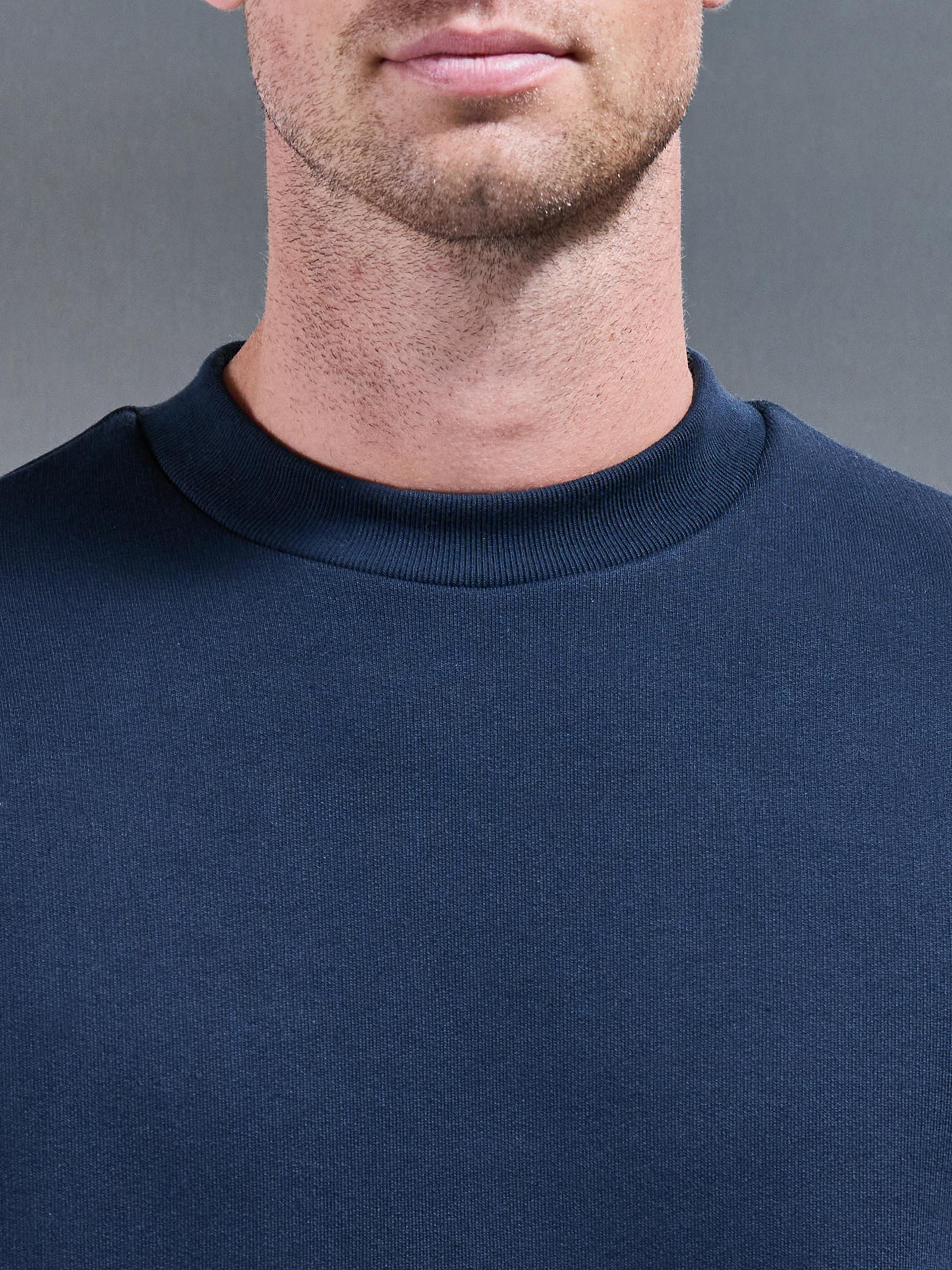 Relaxed Fit Sweatshirt in Navy - Image 4