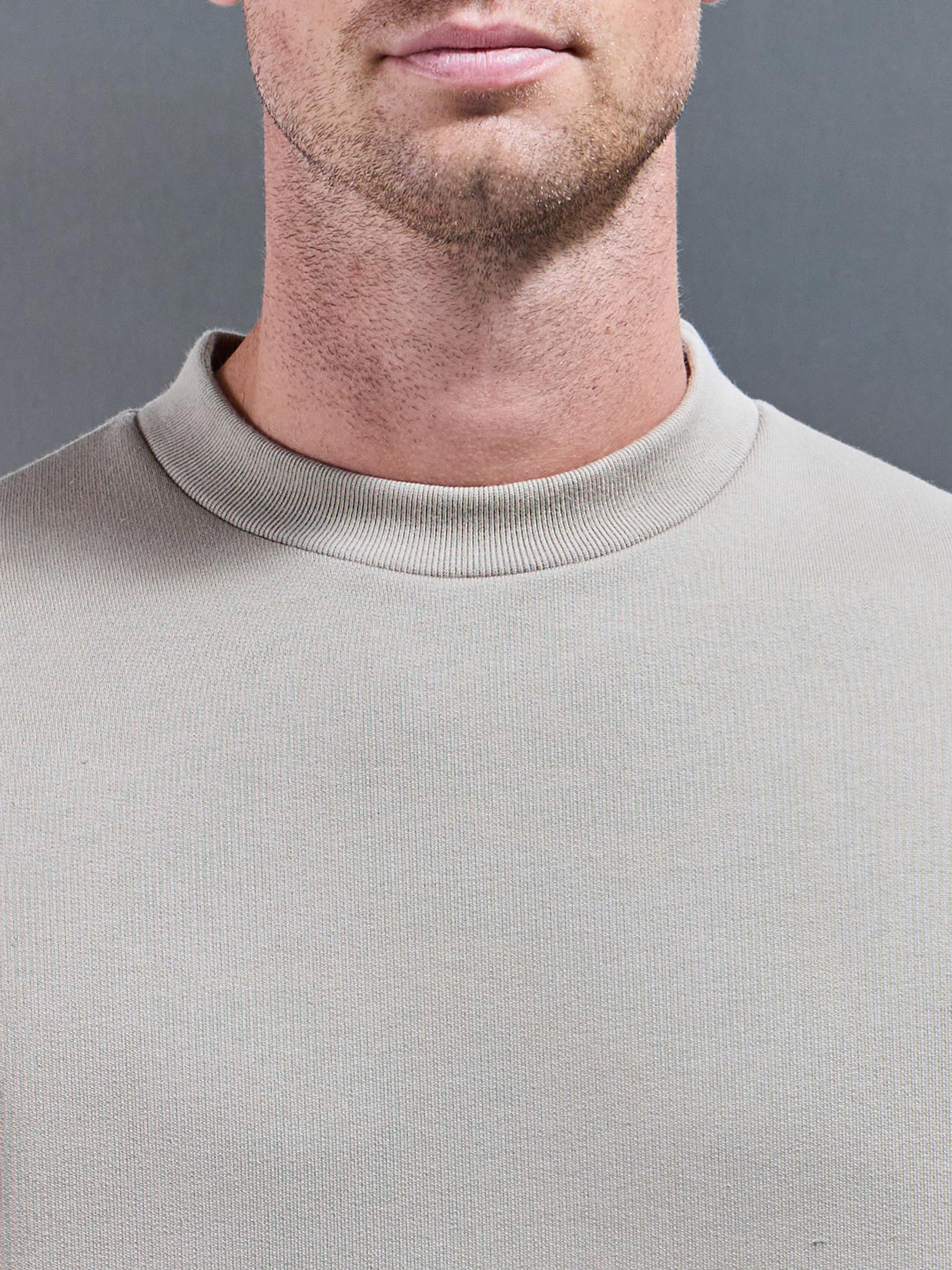 Relaxed Fit Sweatshirt in Stone - Image 4
