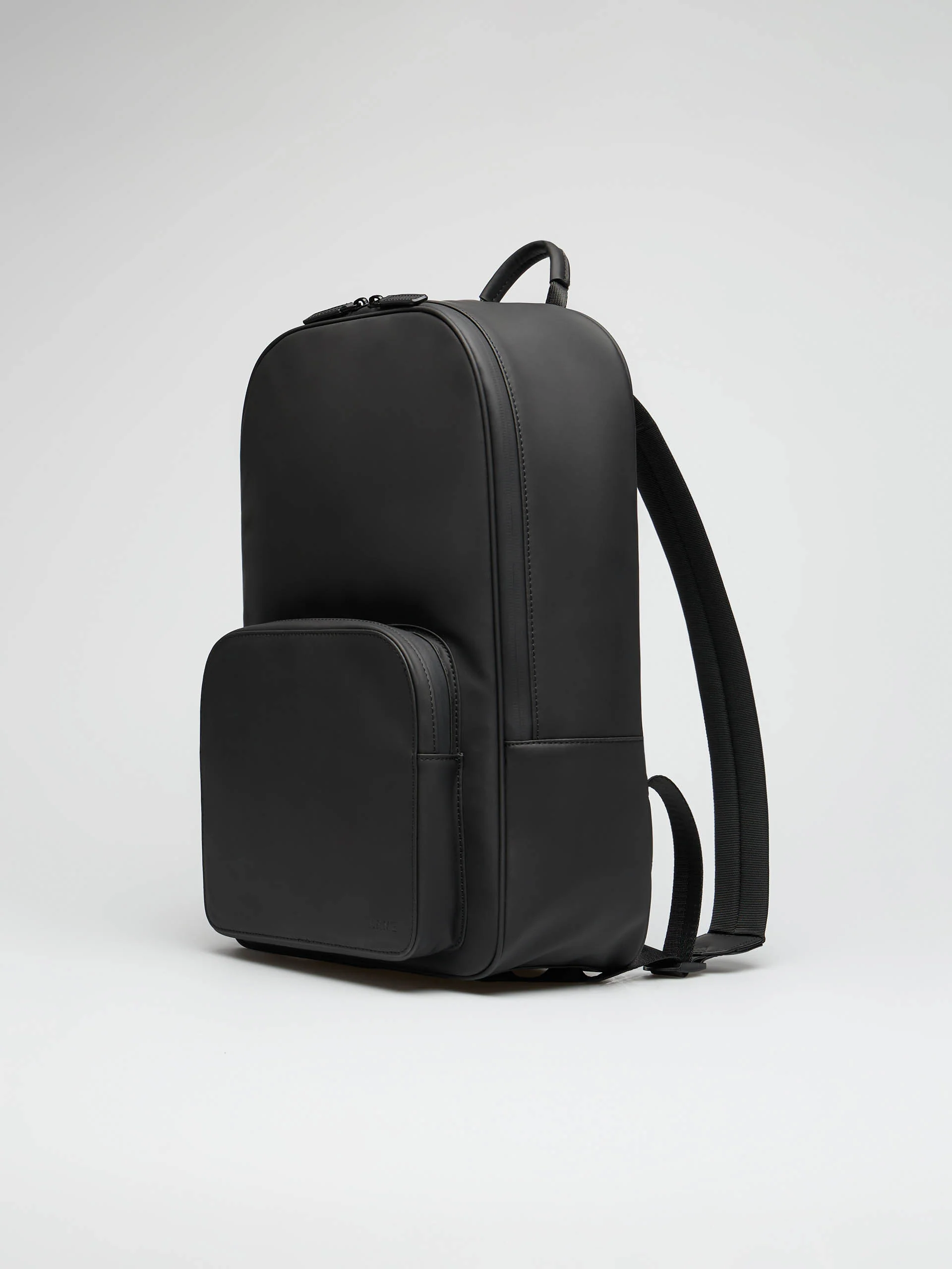 Rubberised Backpack in Black - Image 2