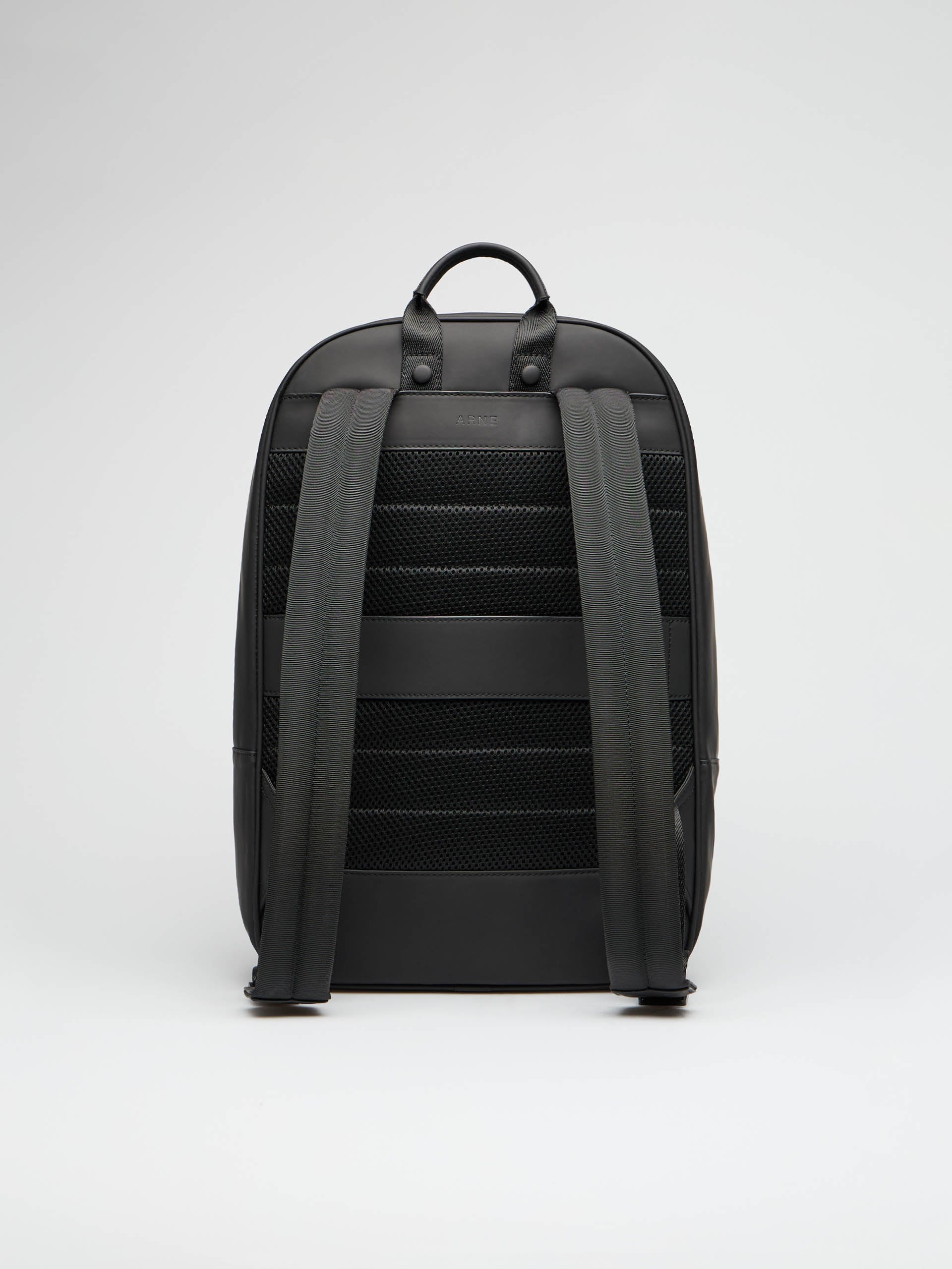 Rubberised Backpack in Black - Image 3