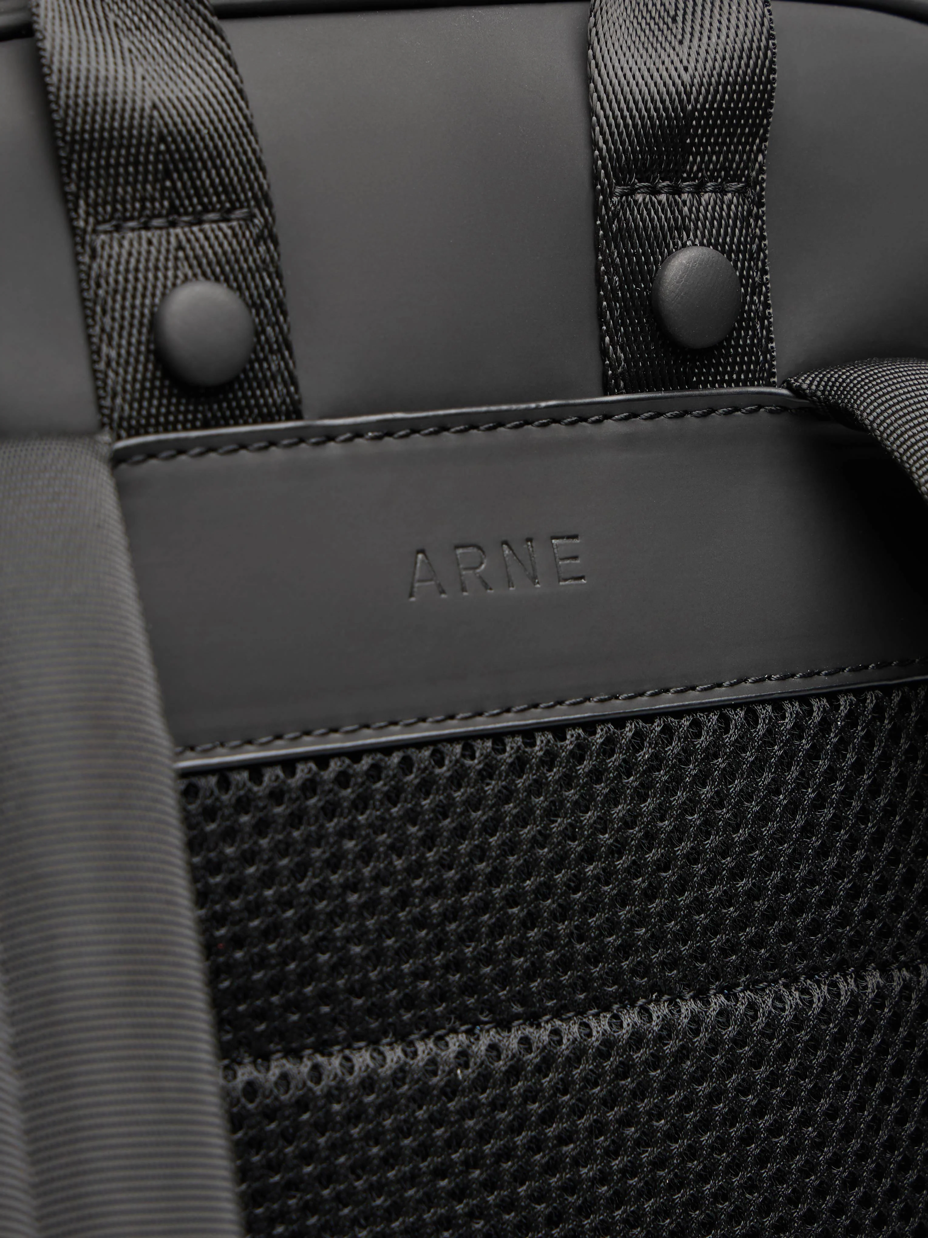 Rubberised Backpack in Black - Image 5