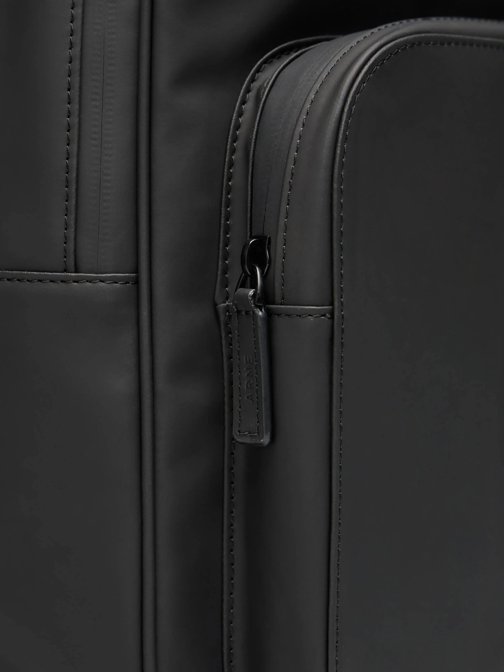 Rubberised Backpack in Black - Image 6