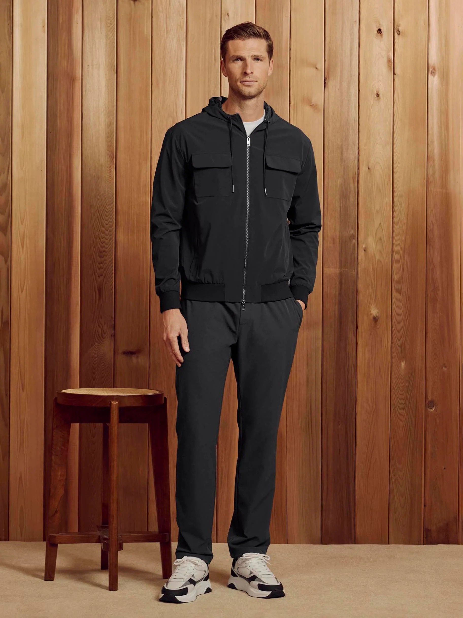 Shell Cargo Windbreaker in Black - Image 2