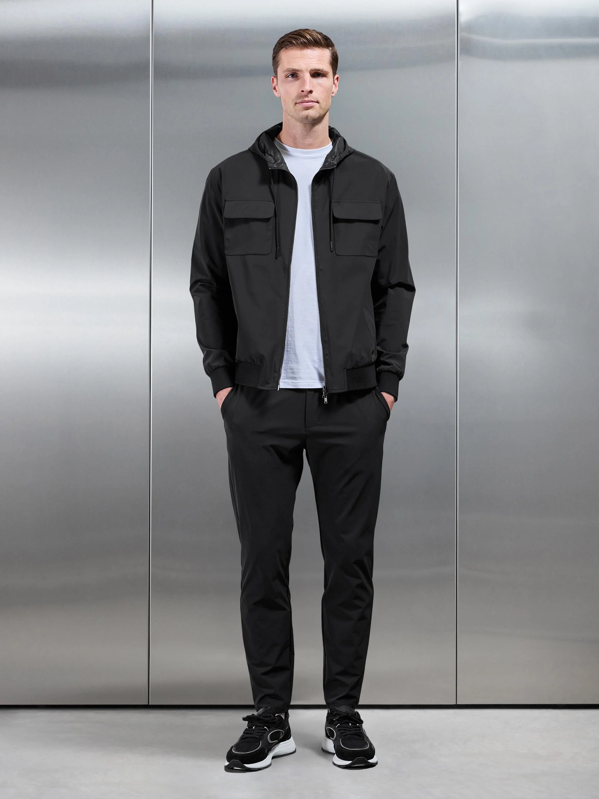 Shell Cargo Windbreaker in Black - Image 3