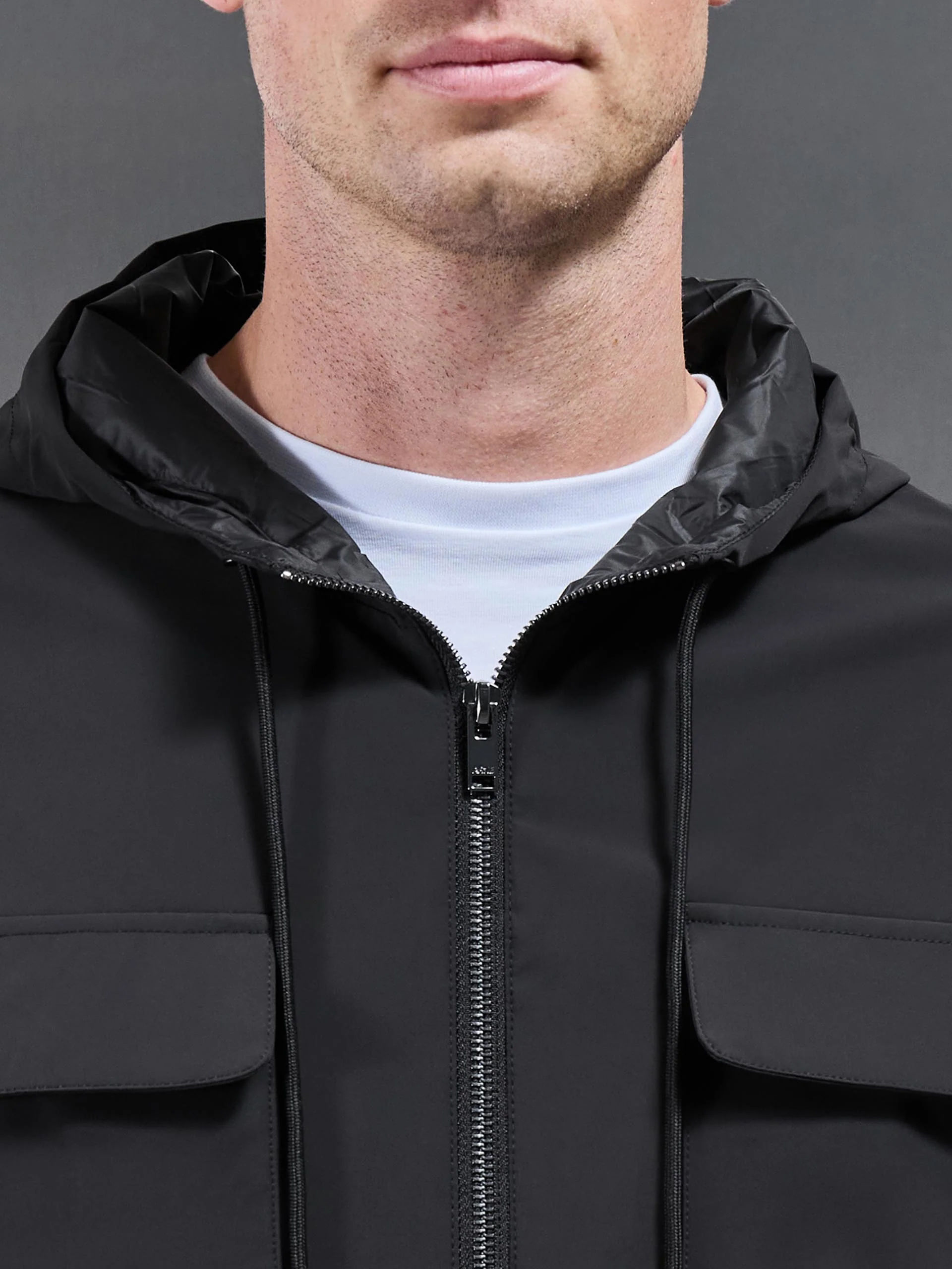 Shell Cargo Windbreaker in Black - Image 5