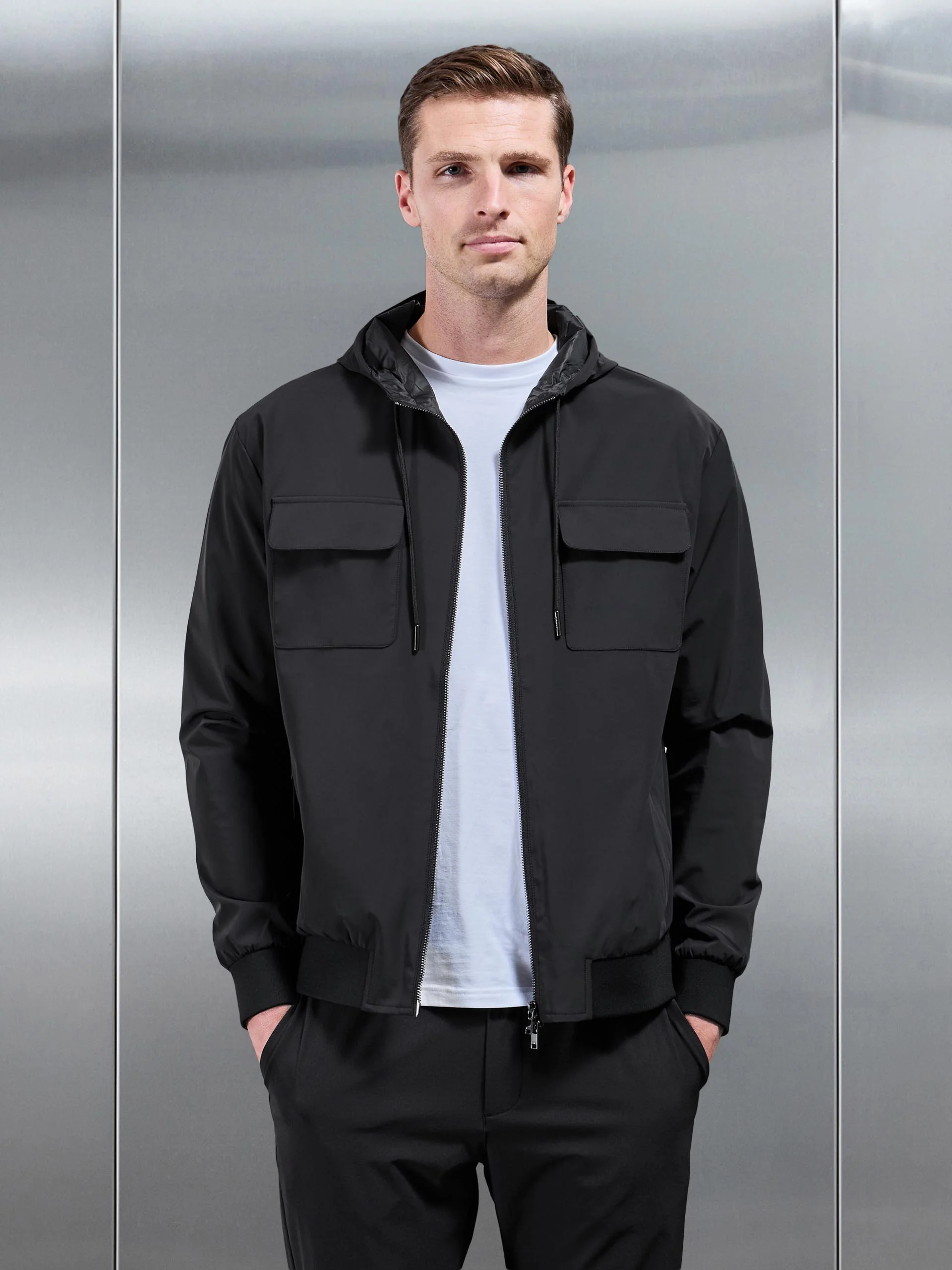 Shell Cargo Windbreaker in Black - Image 7