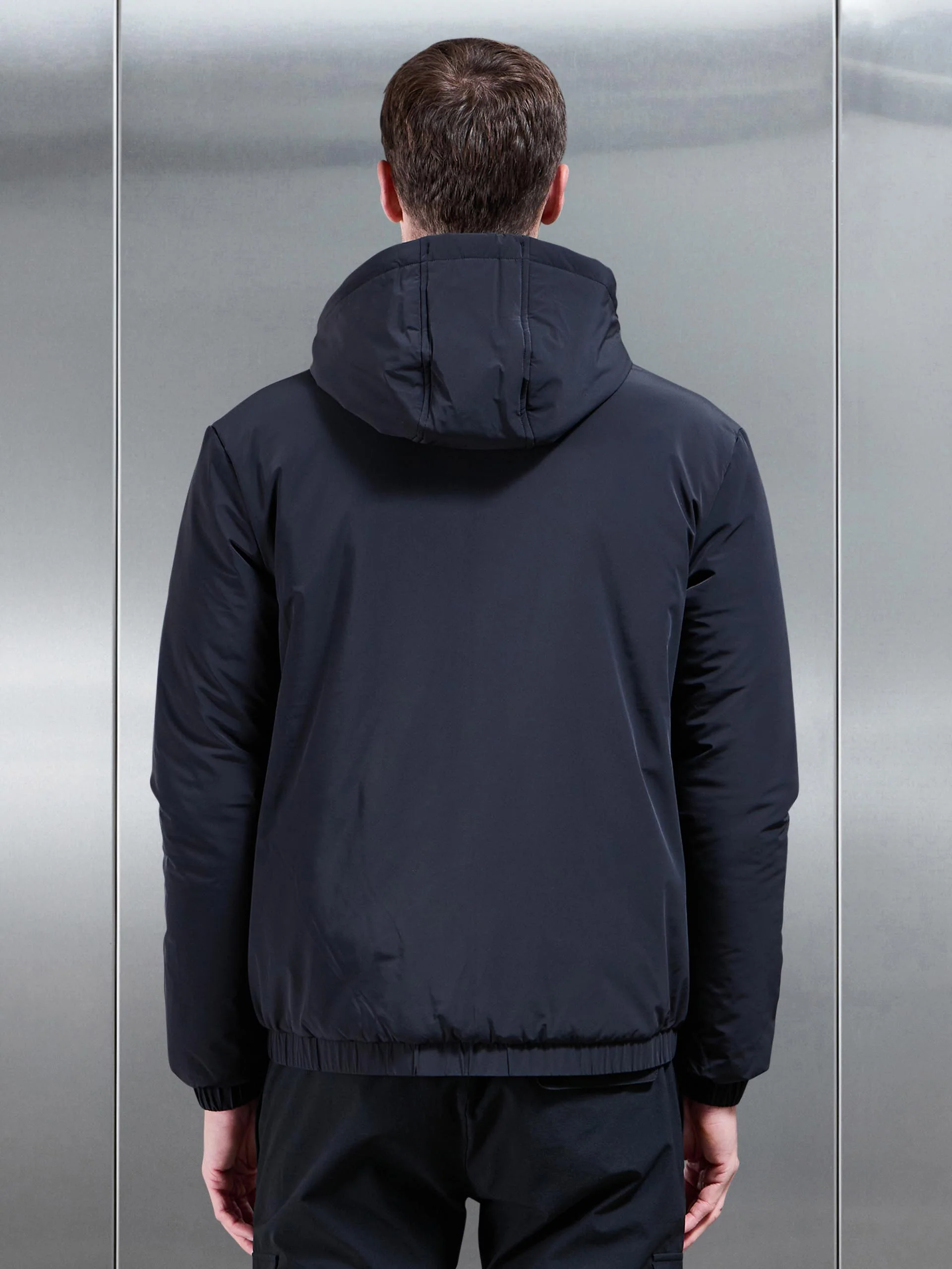 Shell Padded Windbreaker in Black - Image 3