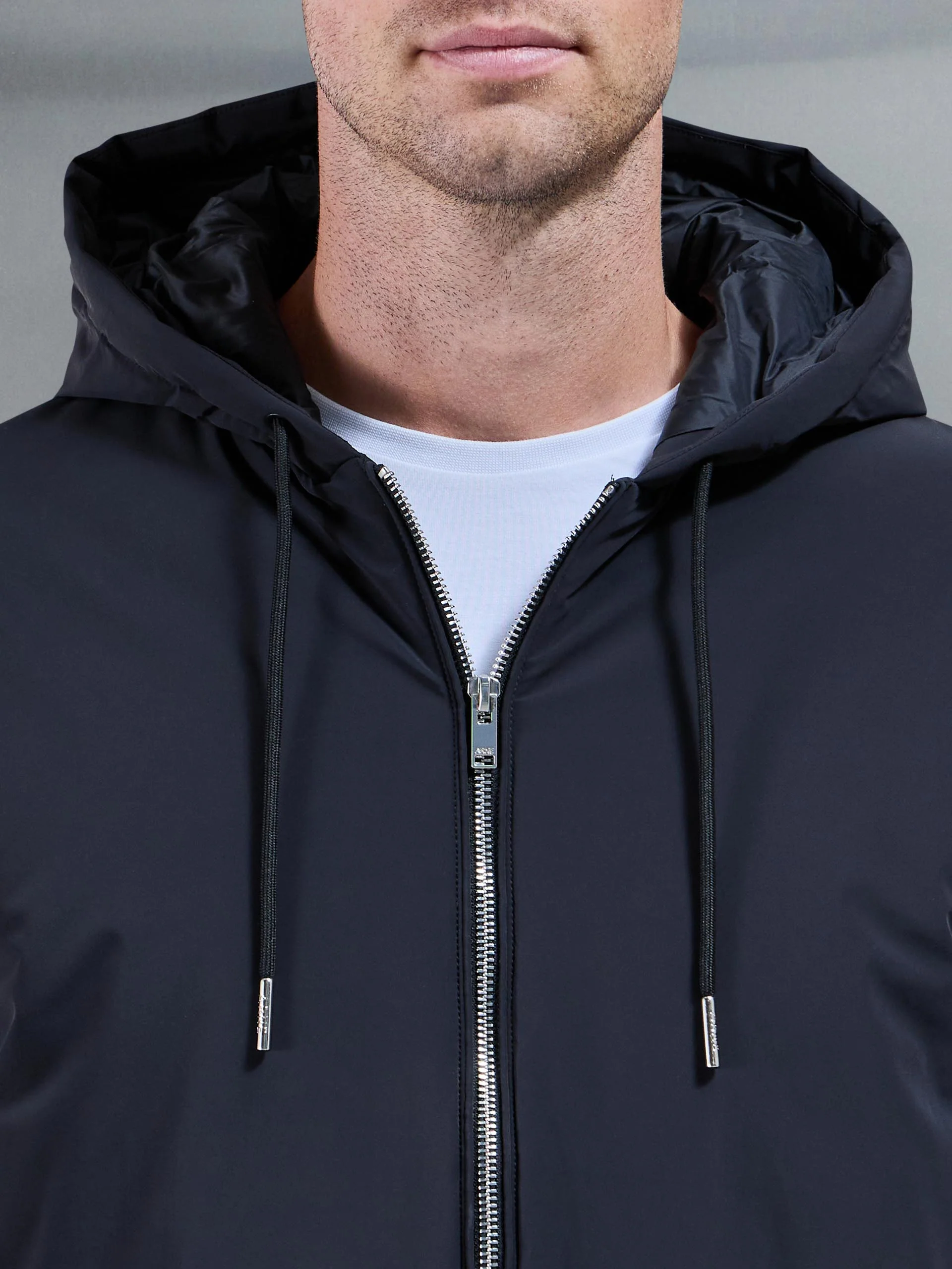Shell Padded Windbreaker in Black - Image 4