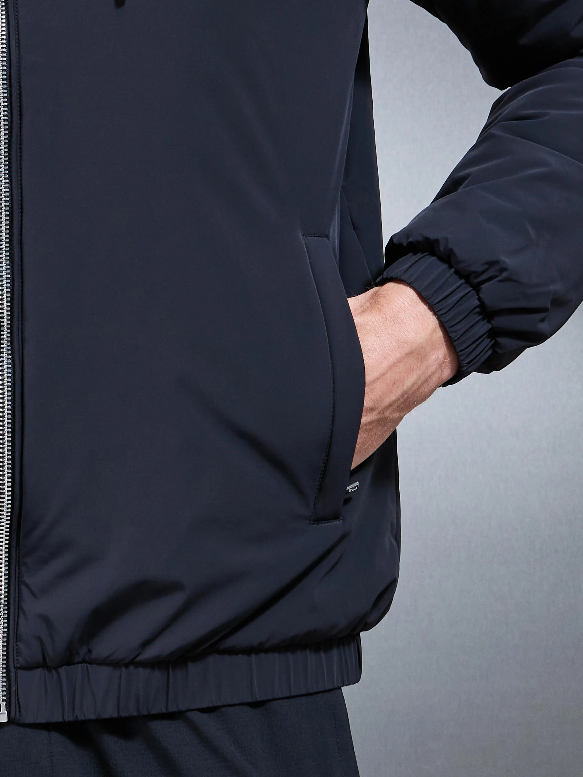 Shell Padded Windbreaker in Black - Image 5