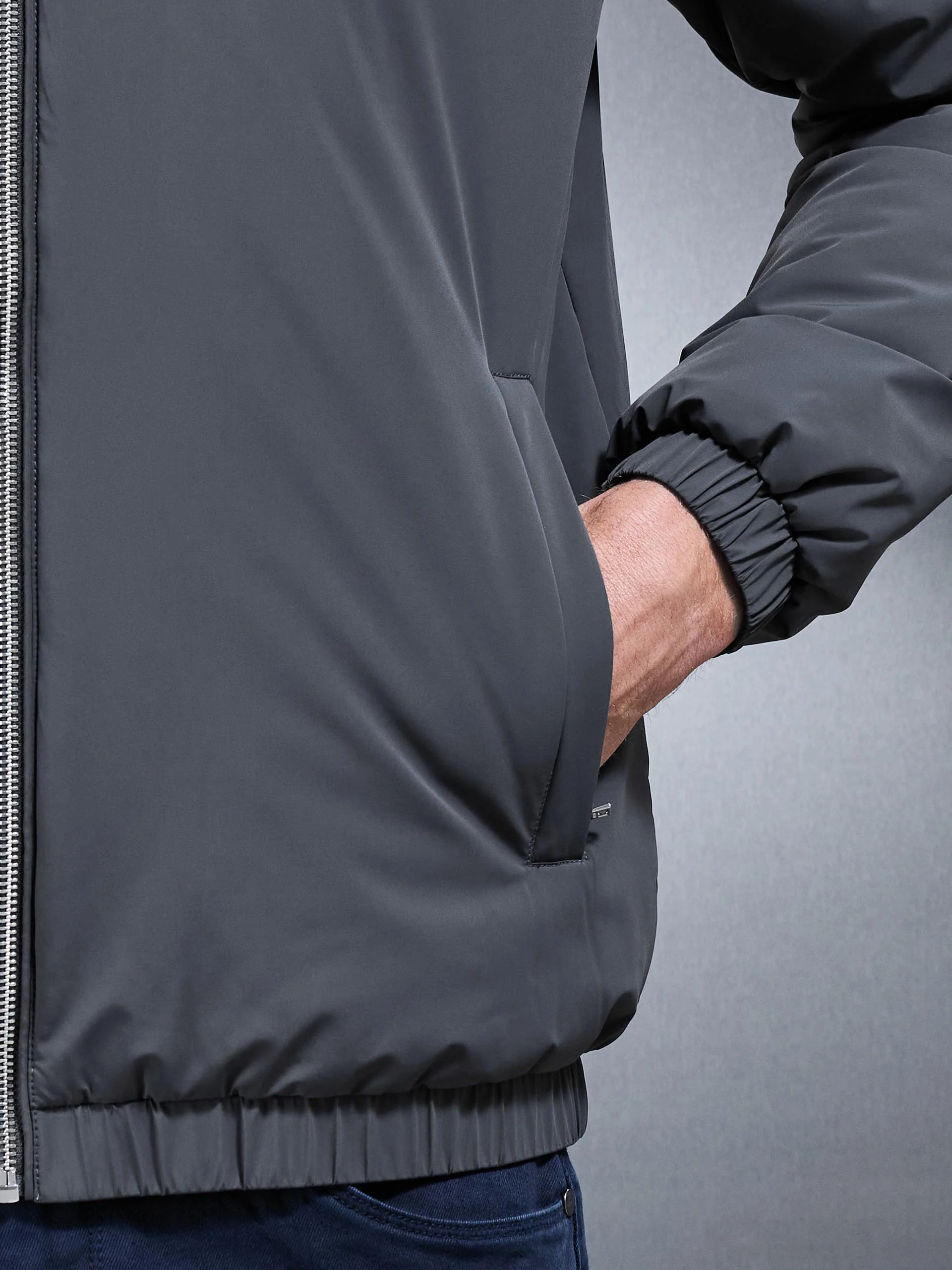 Shell Padded Windbreaker in Grey - Image 4