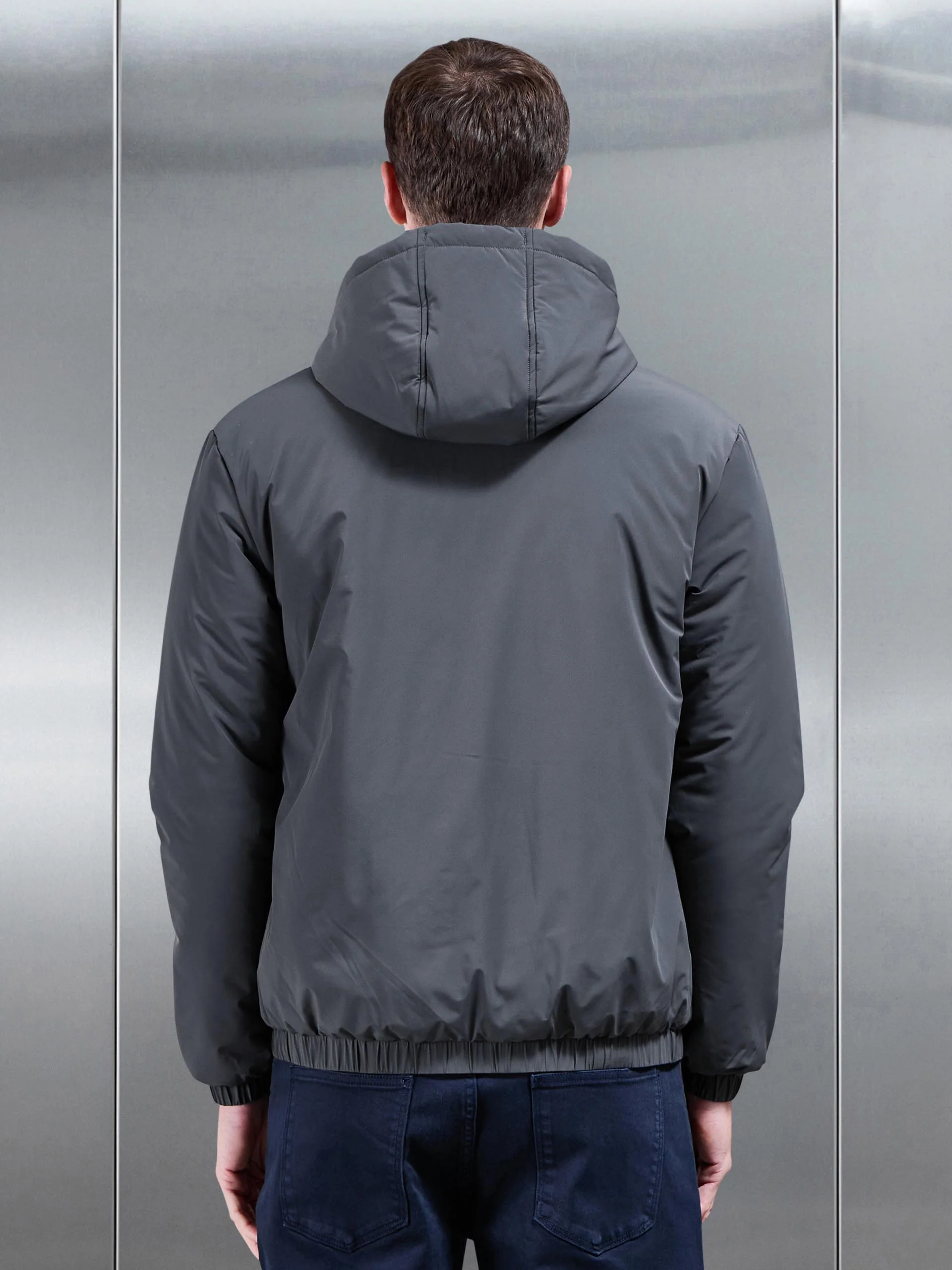 Shell Padded Windbreaker in Grey - Image 5