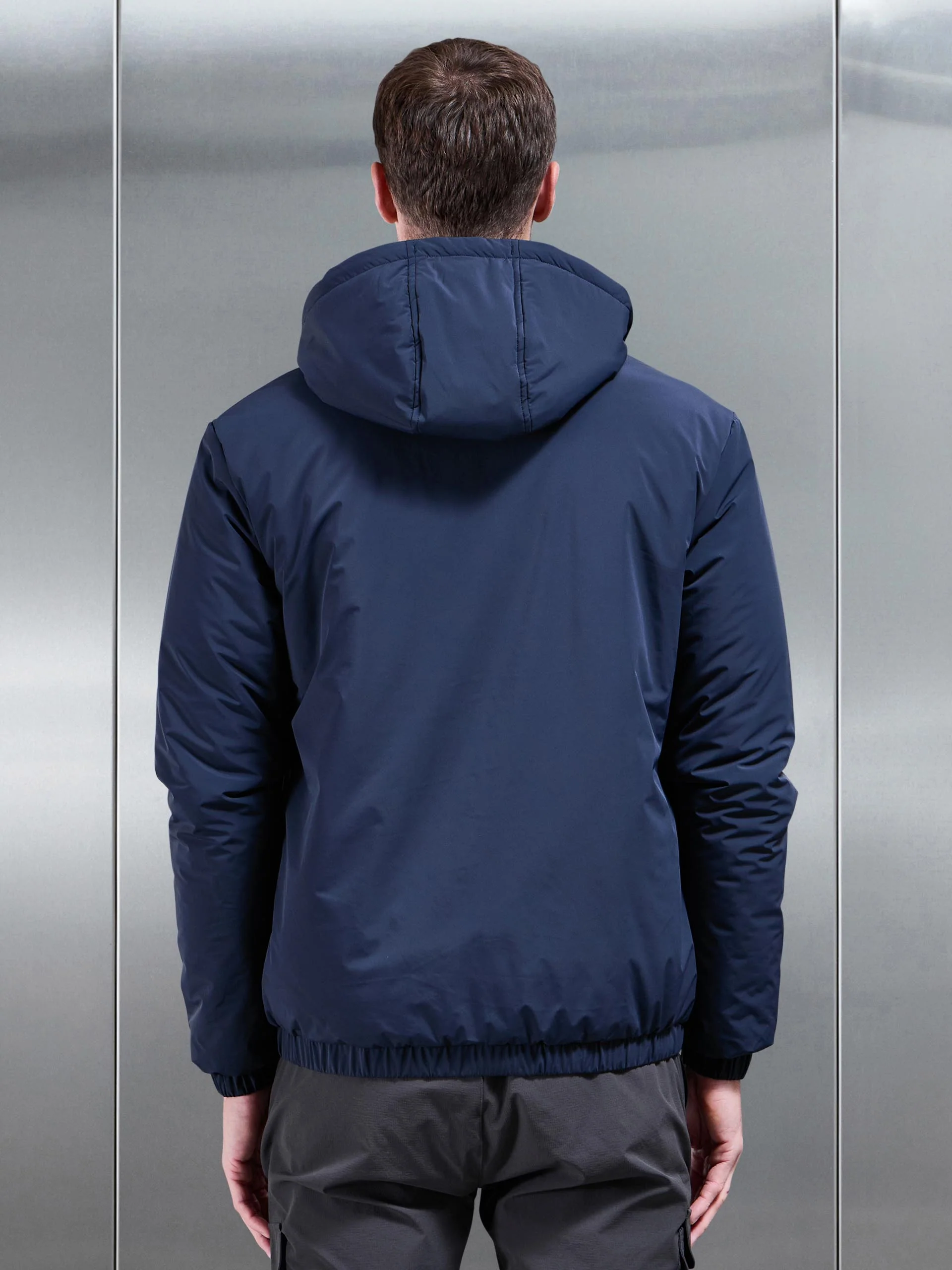 Shell Padded Windbreaker in Navy - Image 4