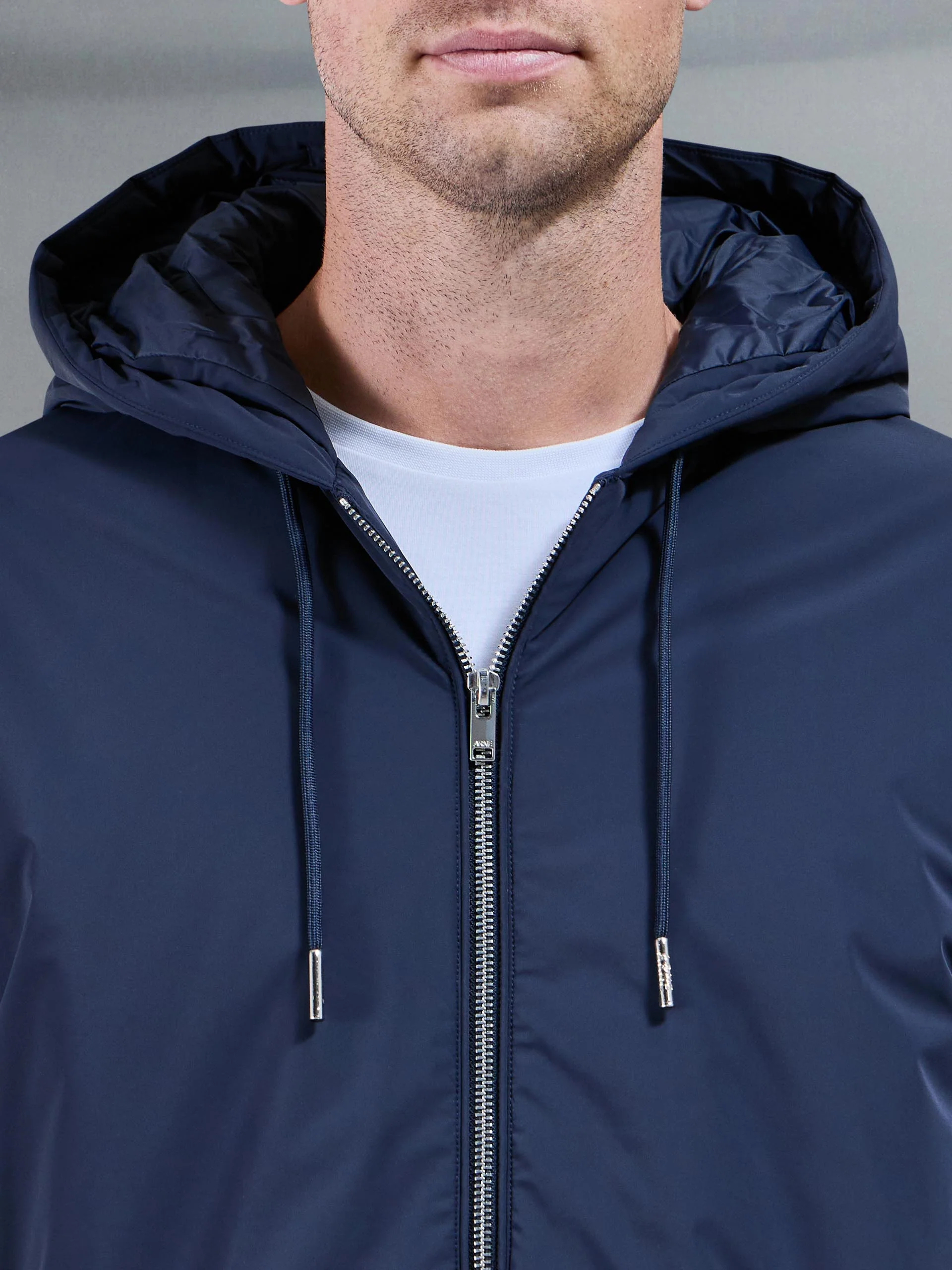 Shell Padded Windbreaker in Navy - Image 5