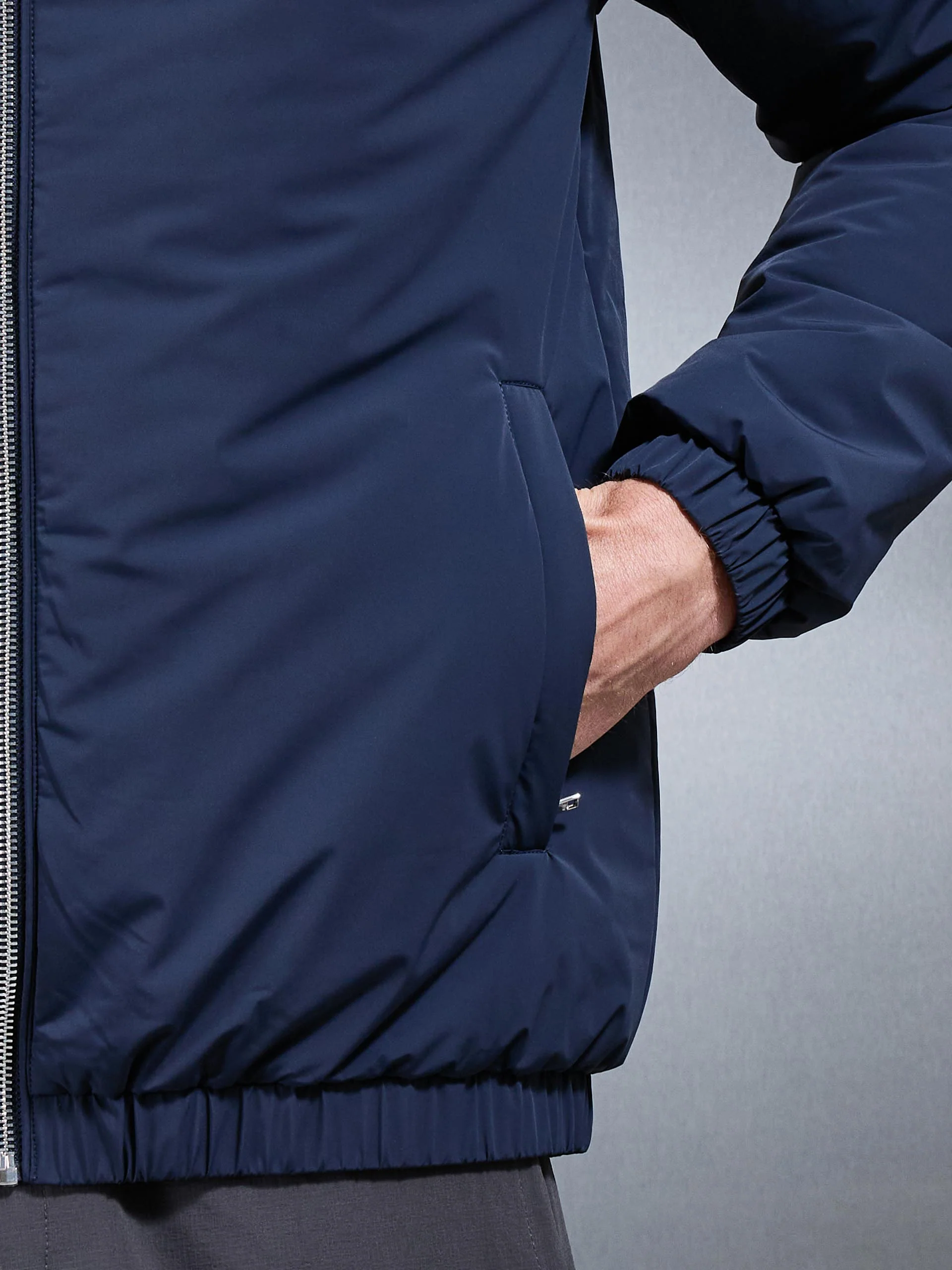 Shell Padded Windbreaker in Navy - Image 6