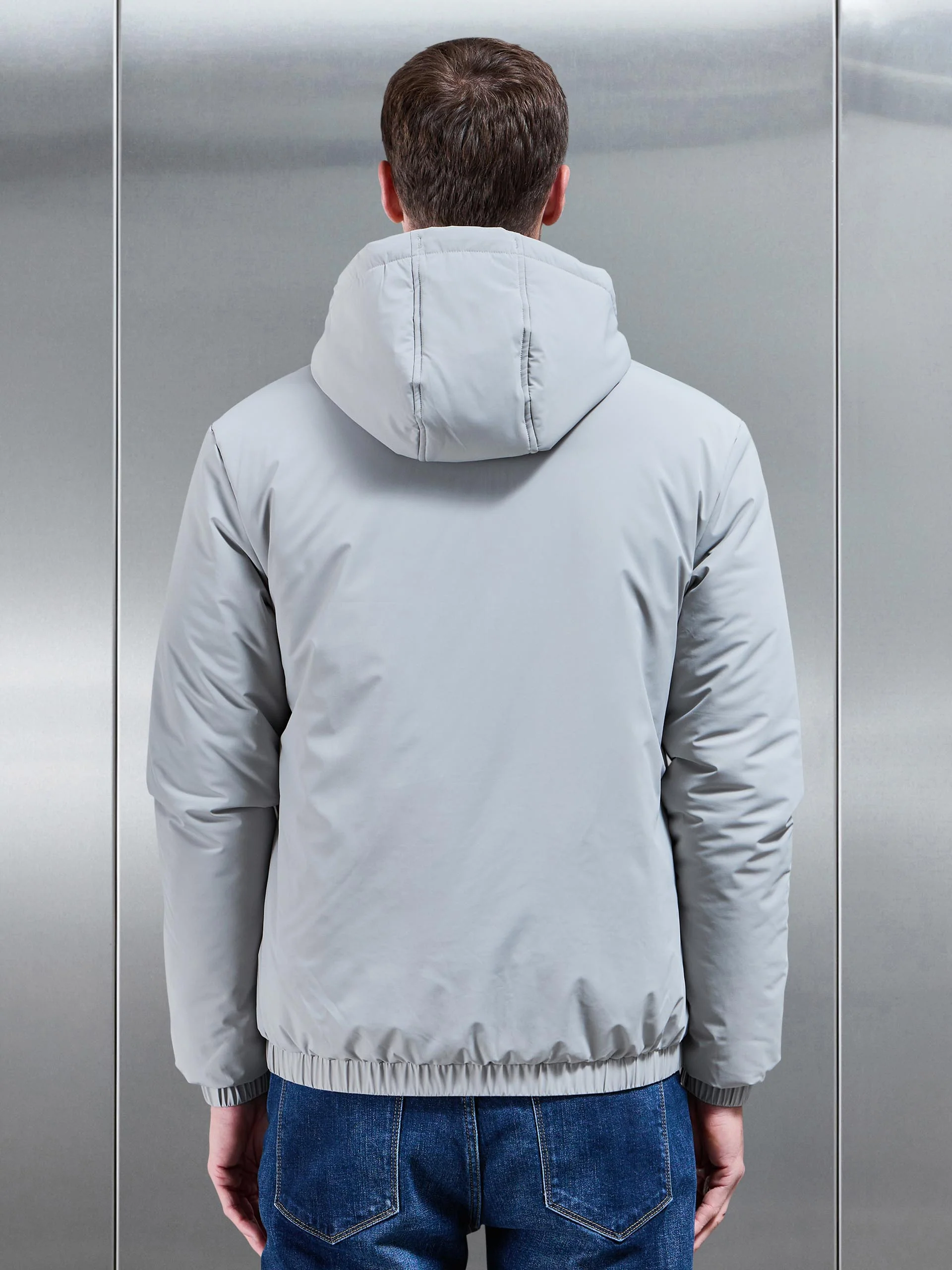 Shell Padded Windbreaker in Stone - Image 3