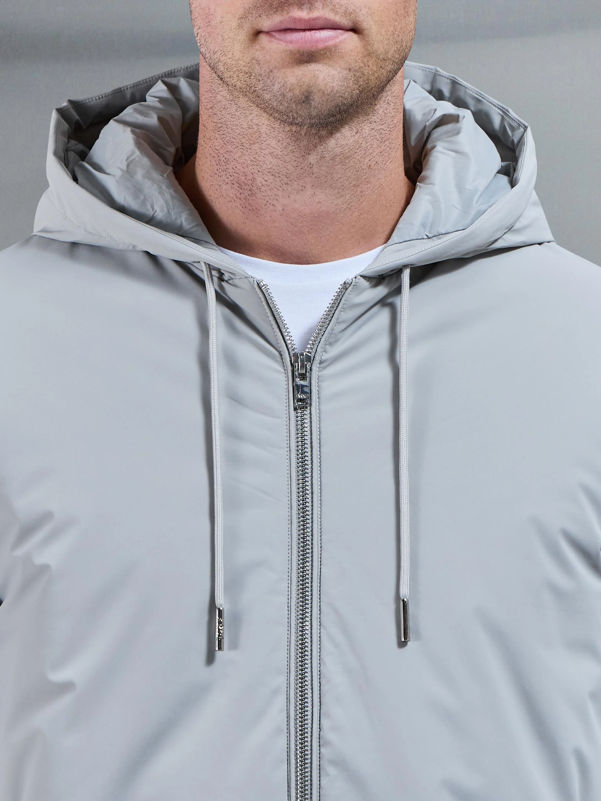 Shell Padded Windbreaker in Stone - Image 4